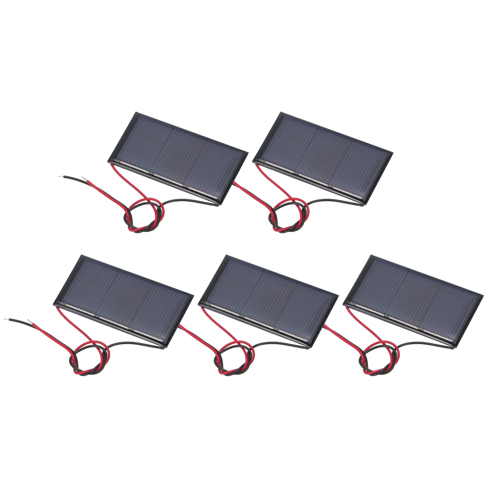 Unique Bargains 5pcs 1.5V 0.24W 160mA Mini Solar Panels Small Polycrystalline Solar Cell Panel with 2 Cable for DIY Electric Toy Materials Kits Charger 60mm x 30mm #S25093000UX9177
