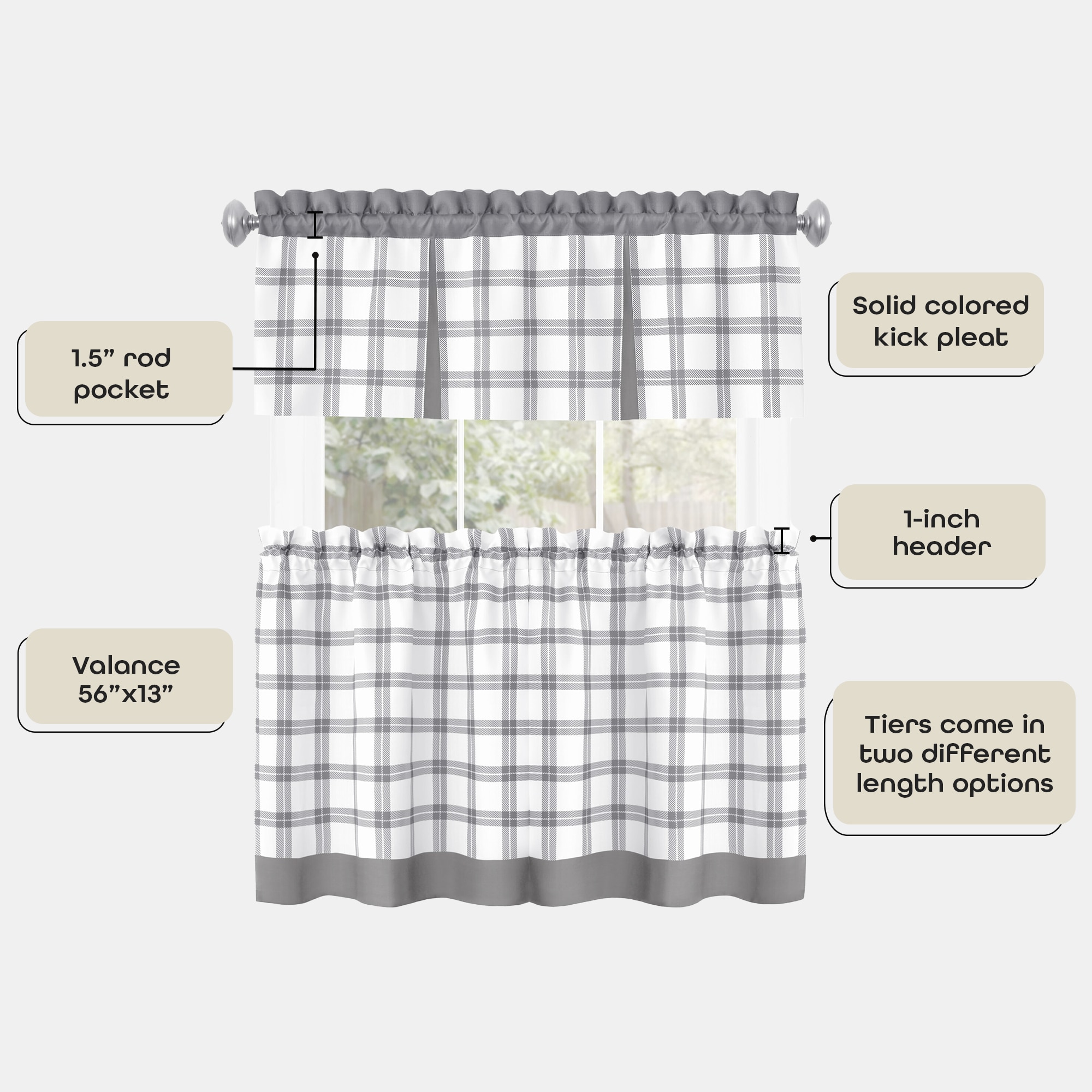 Achim TATV24GY12 valances - View #7