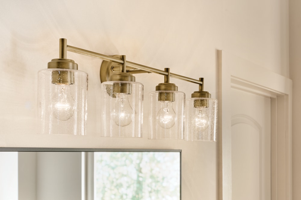 Kichler 45887NBR Winslow 30-in 4 -Light Gold Transitional Vanity light