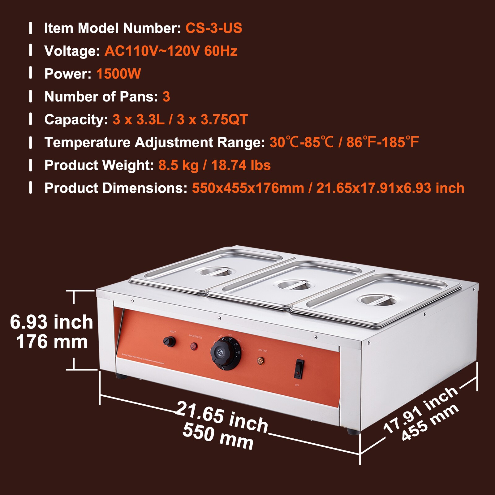 VEVOR Q2651500W3043O595V1 Fondue-Beverage-Foutains - View #11