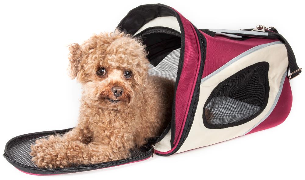 Wiggle-Sack Fashion Designer Front and Backpack Dog Carrier - Medium in Pink