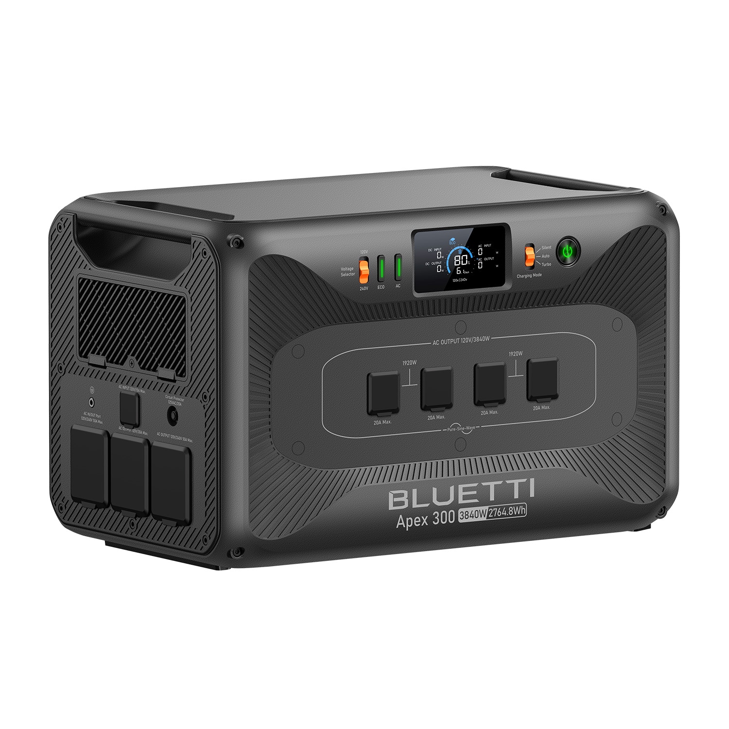 BLUETTI 3840W Output 2764Wh Power Station LiFePO4 Battery Generator for Home Backup