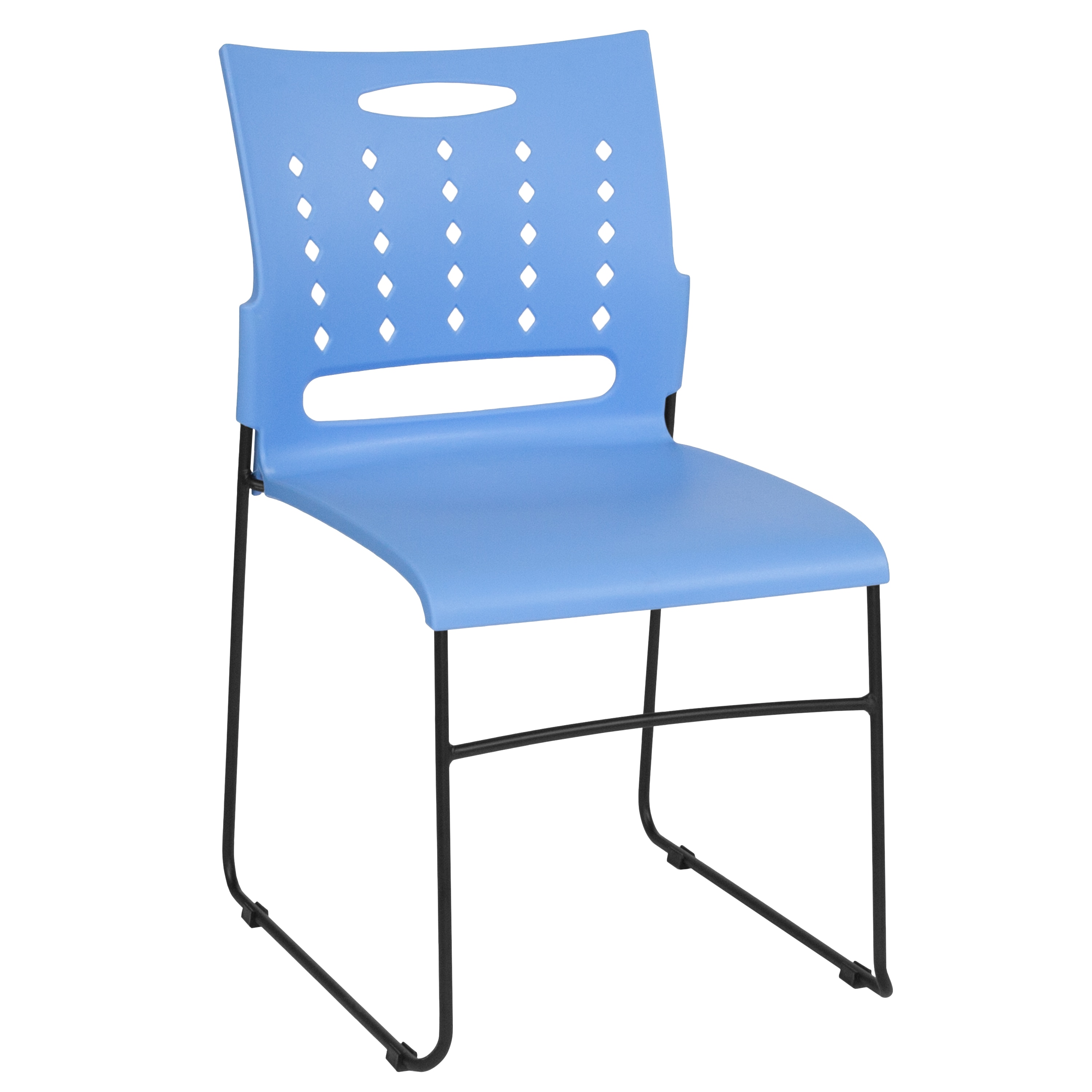 Flash Furniture 889142258131 Modern Blue Plastic Accent Chair