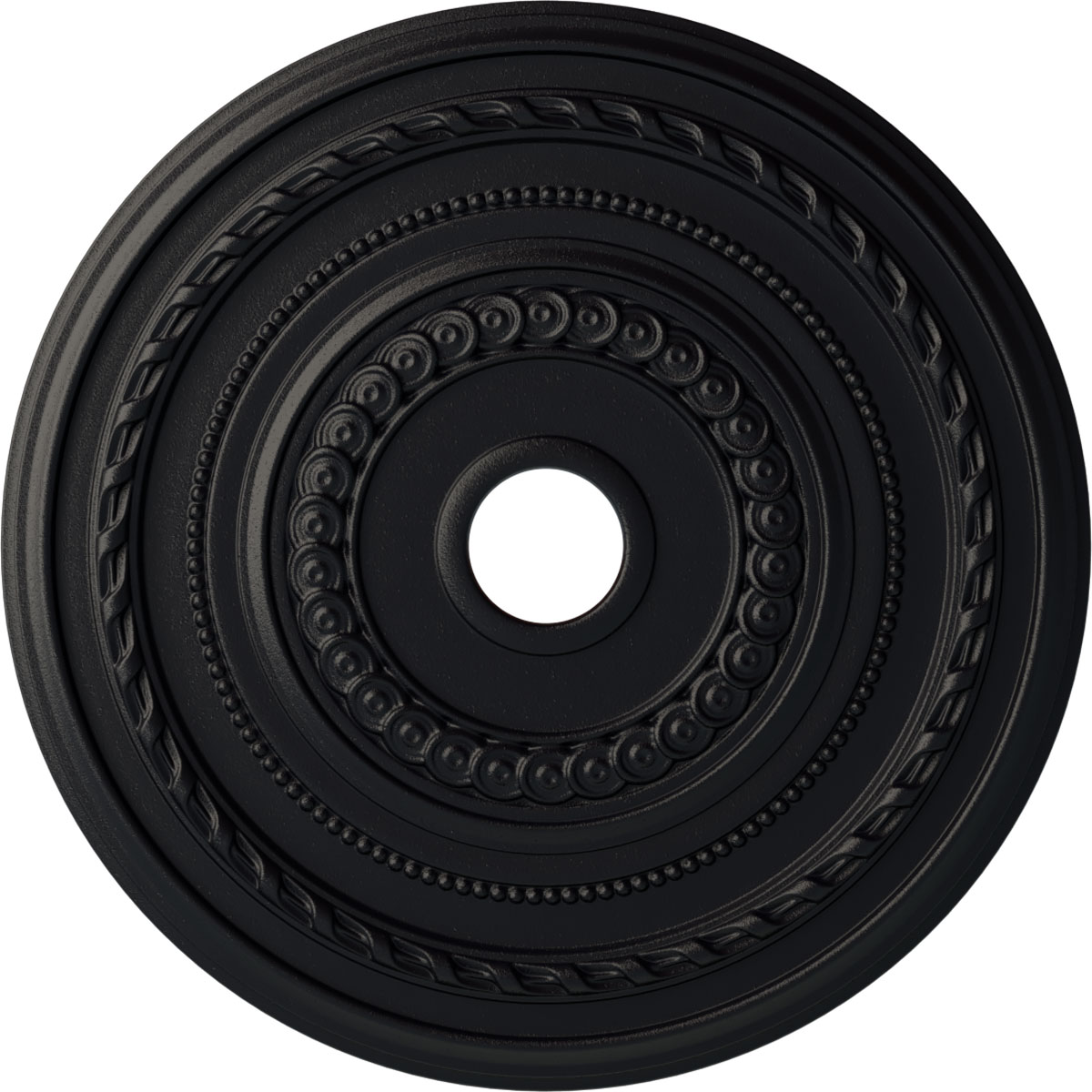 Ekena Millwork CM25COSGS Cole 25.375-in W x 25.375-in L Painted Steel Gray Polyurethane Whole Ceiling Medallion