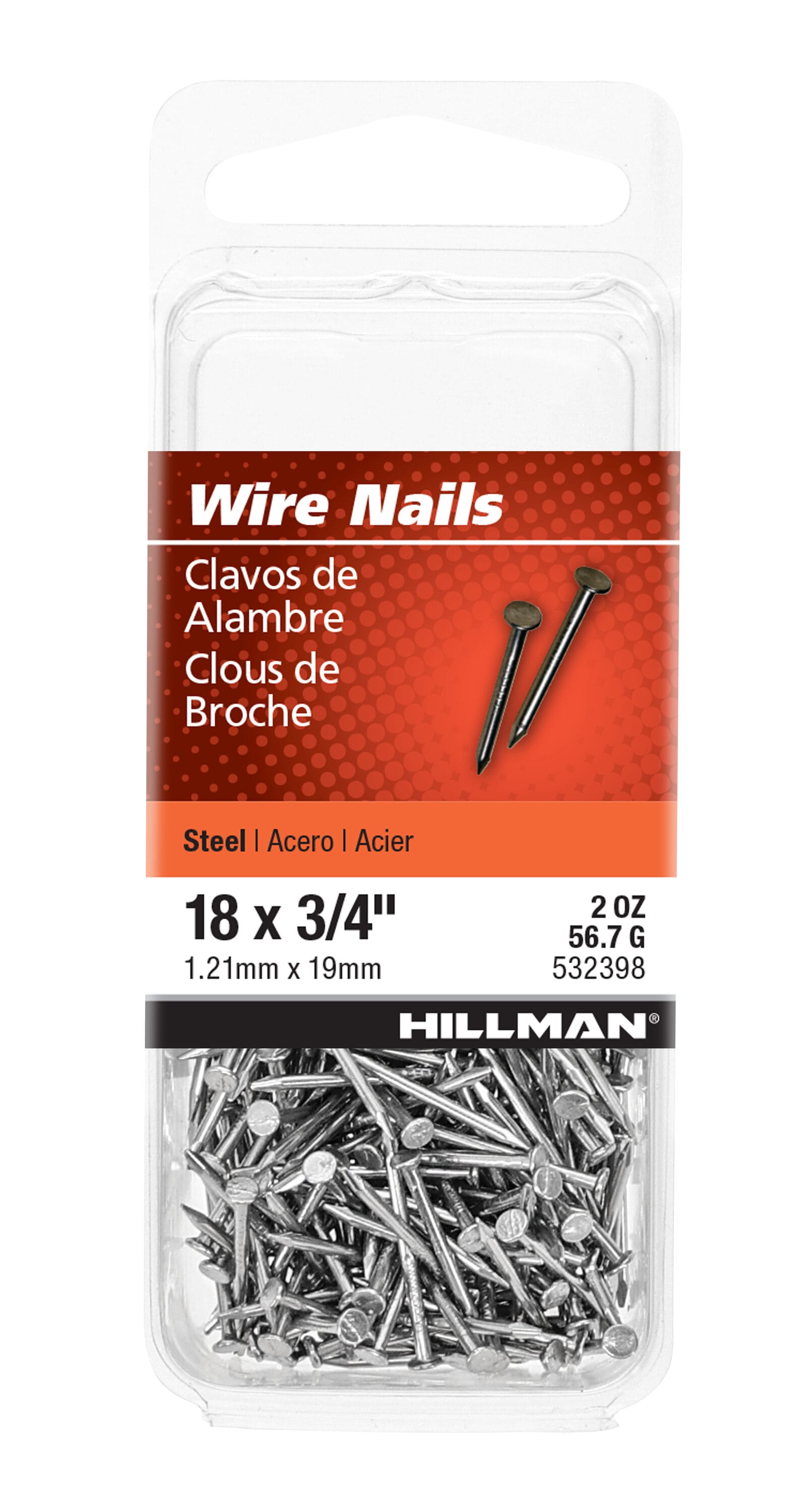 Hillman 3/4-in 18-Gauge Bright Brad Nails (2-Per Box) 532398 at
