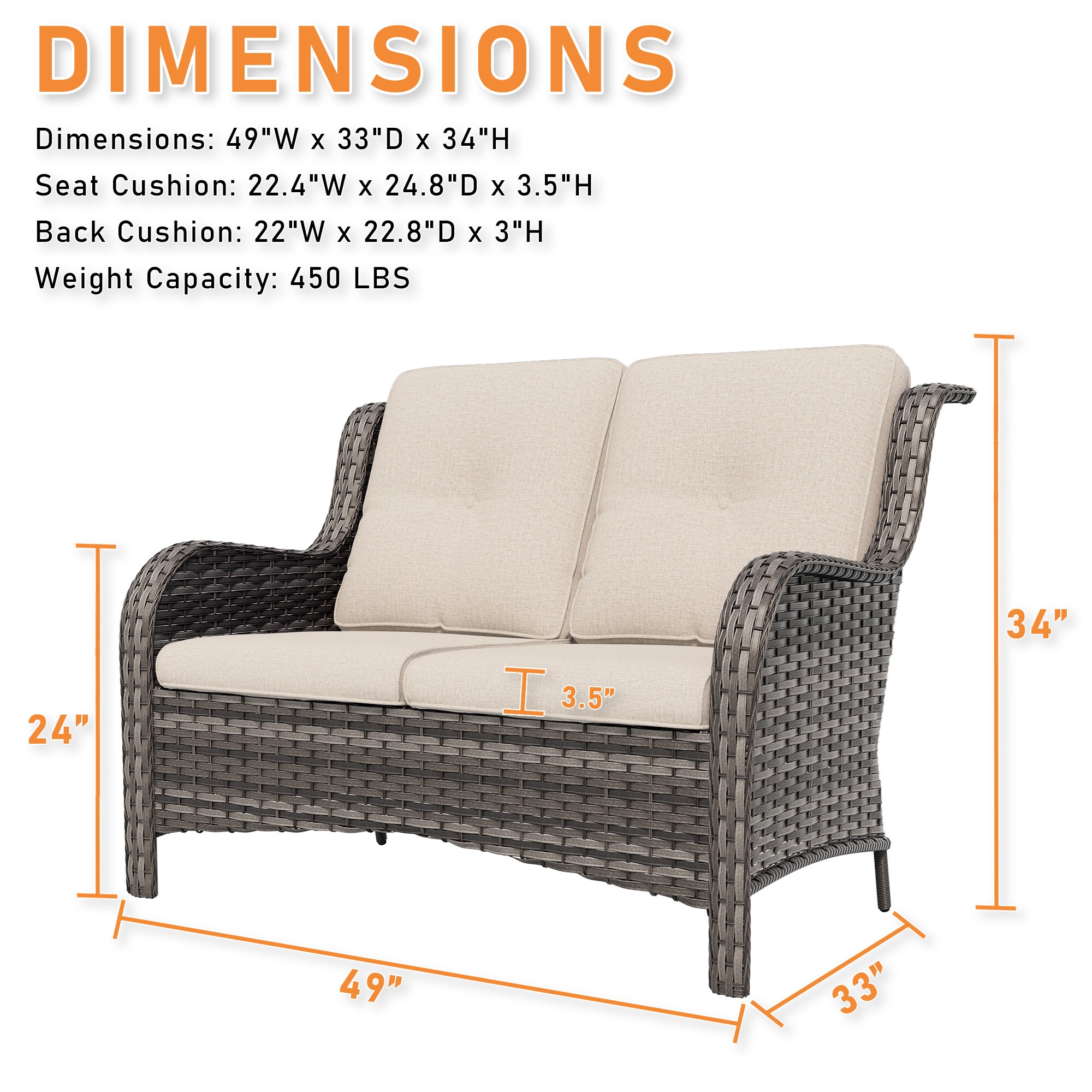 Gardenbee HGL-M79-BGE Patio-Sofas-Daybeds - View #3