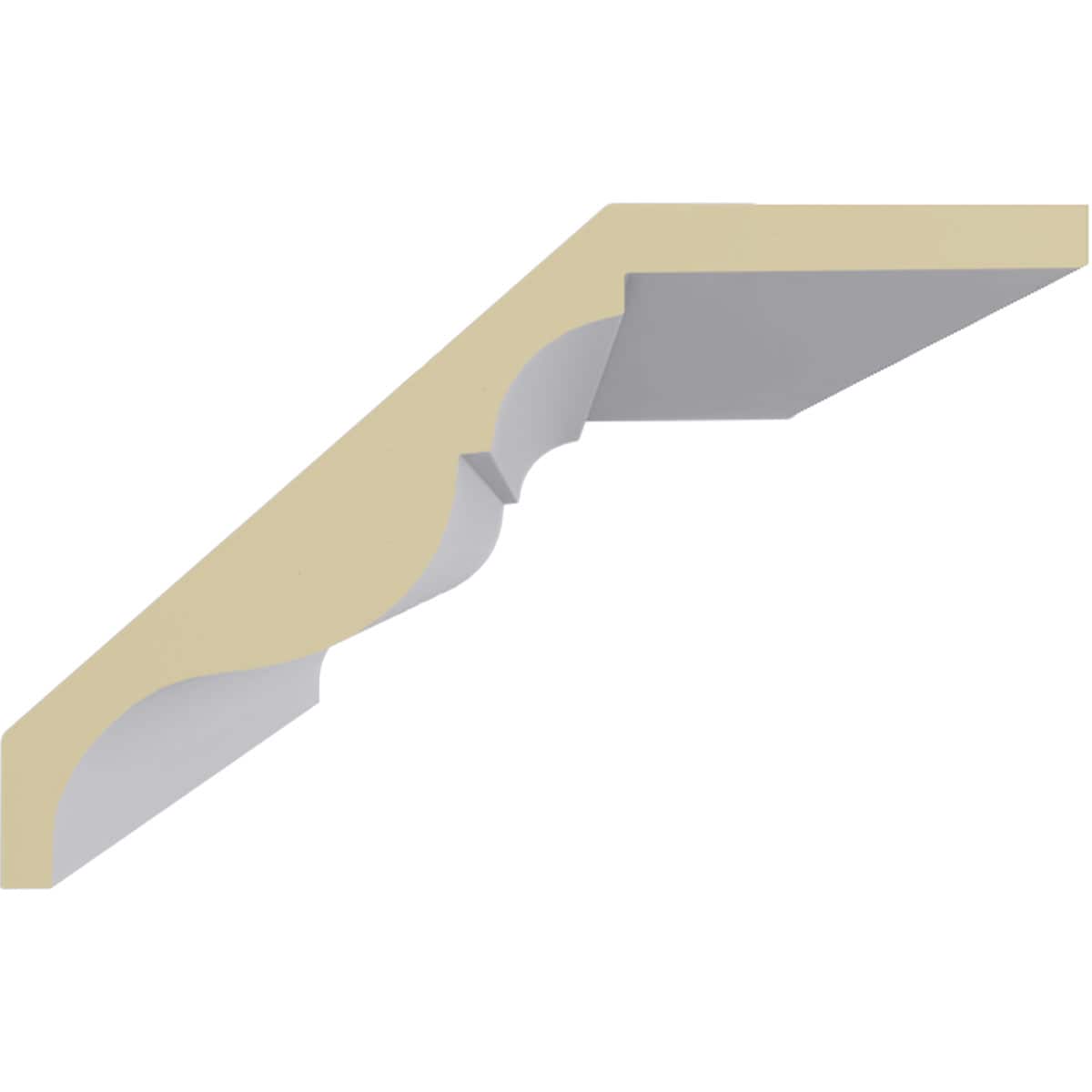 Primed Polyurethane Crown Moulding 94.5" Length