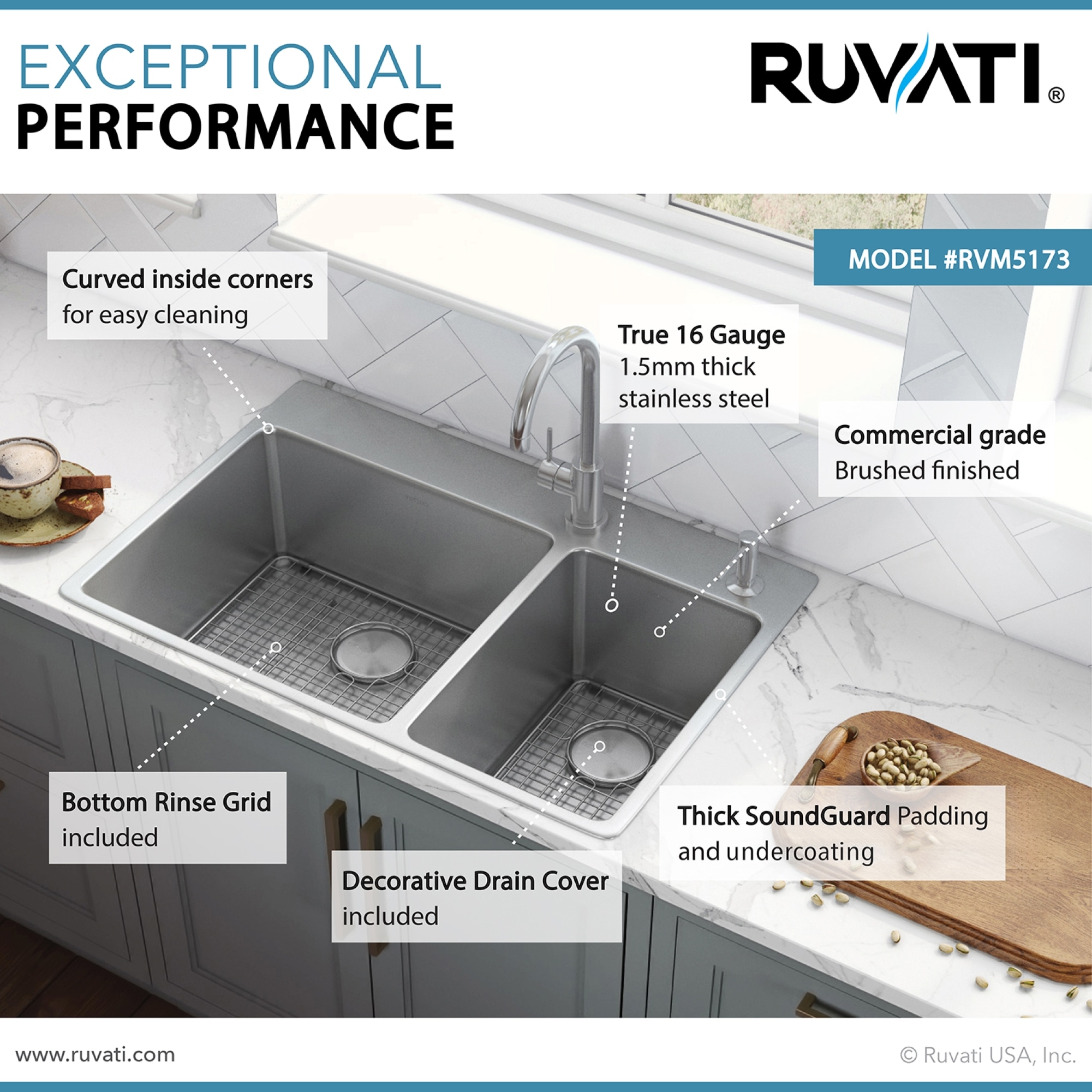 Ruvati RVM5173 Kitchen-Sinks - View #6