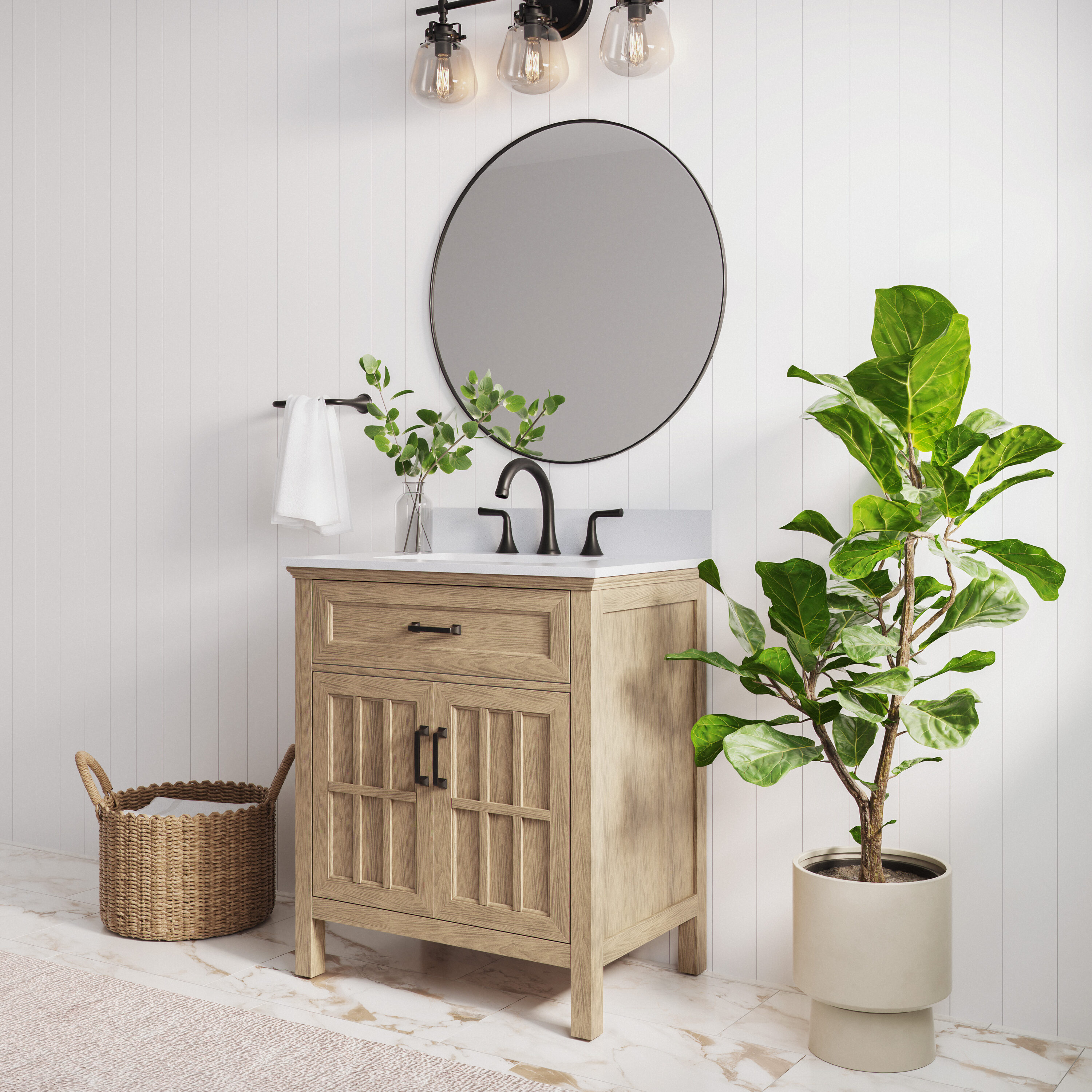 allen + roth LWS30WWV Bath-Vanity-Combo - View #3