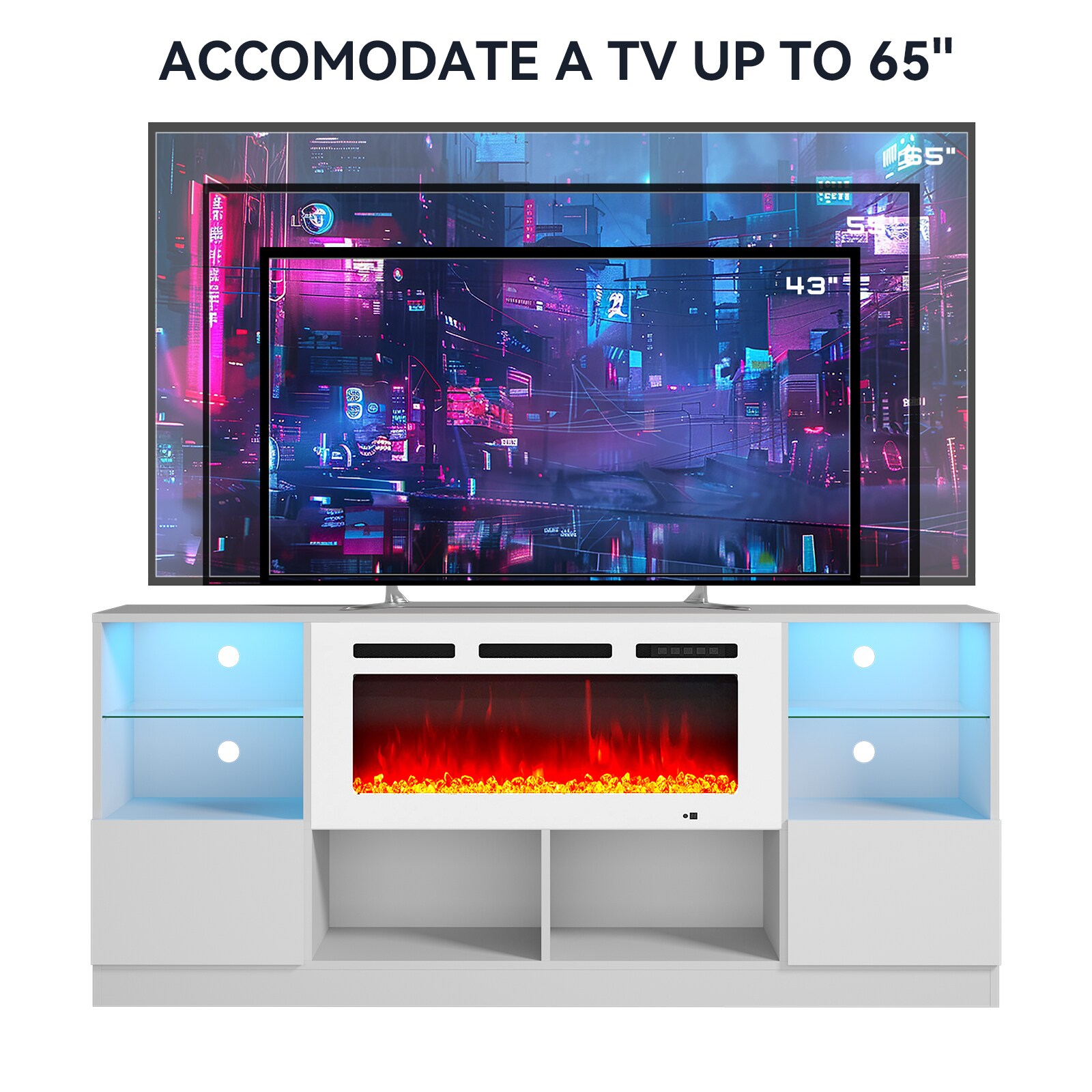 Bapipro TE07A307W Electric-Fireplaces - View #2