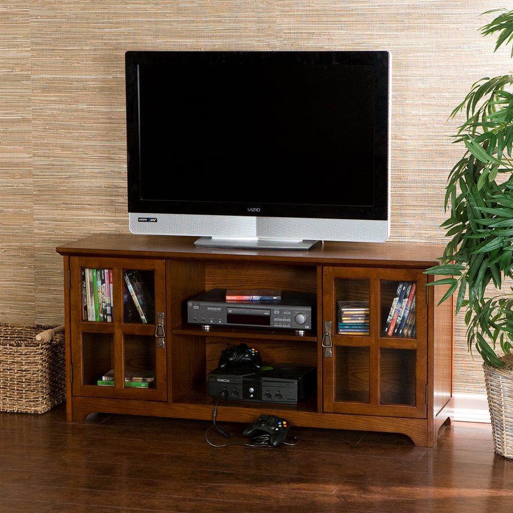 Boston Large TV Stand Cabinet Natural Oak