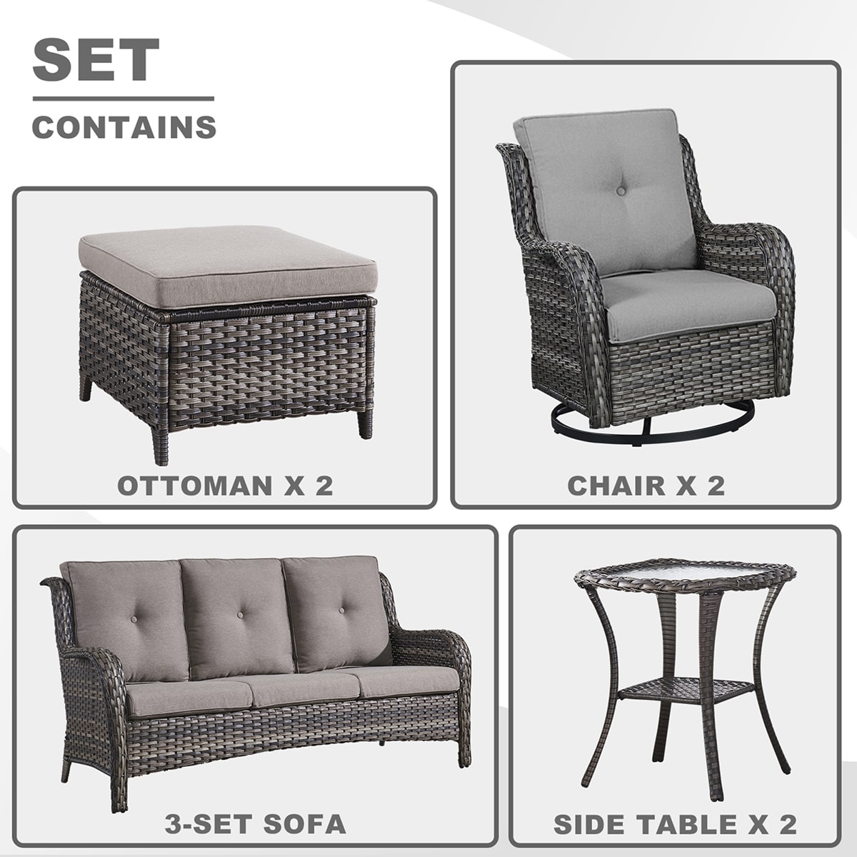 Rilyson FS015026X2024016-2 Patio-Conversation-Sets - View #5