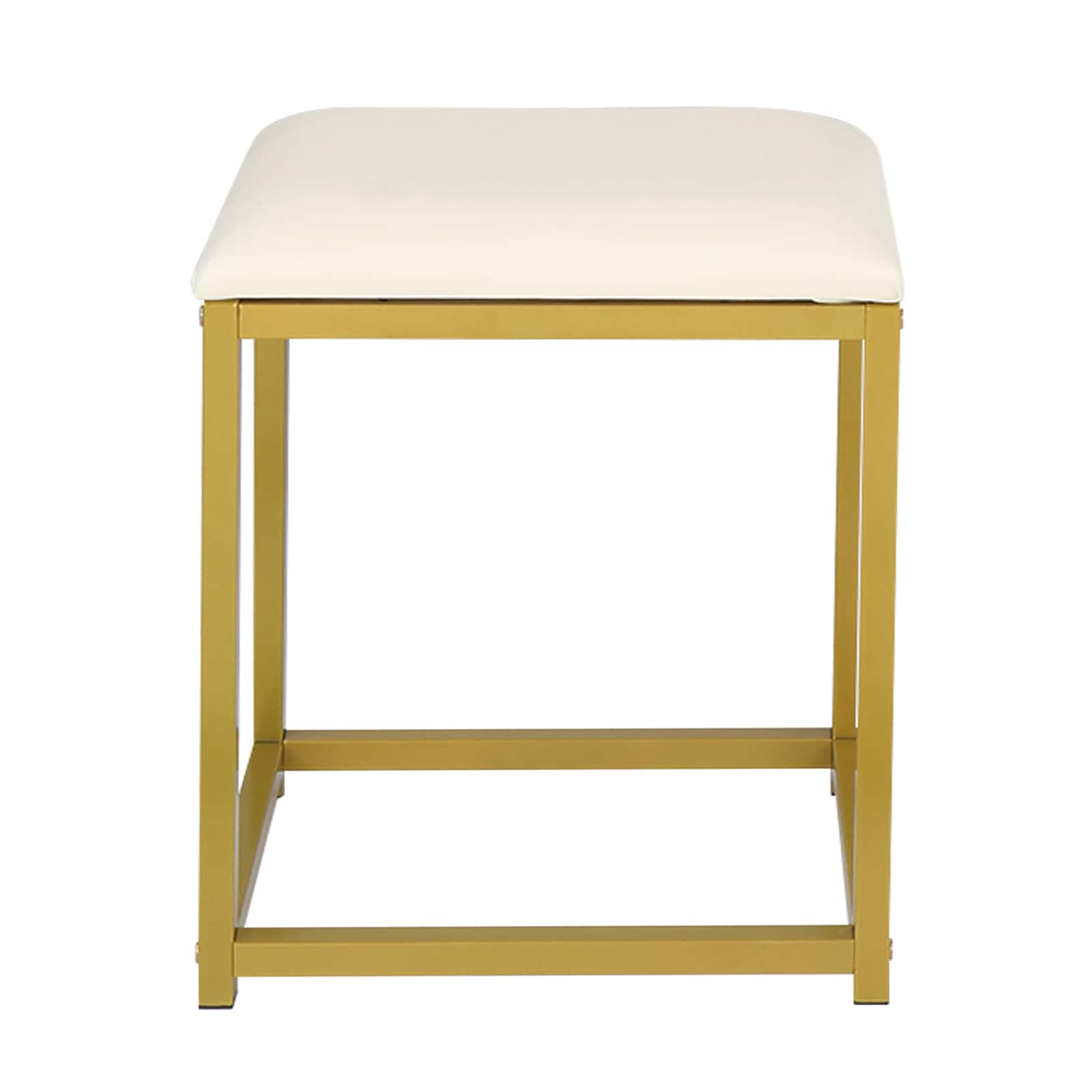 Winado LO1G52000778 18.11-in H Gold Rectangular Makeup Vanity Stool