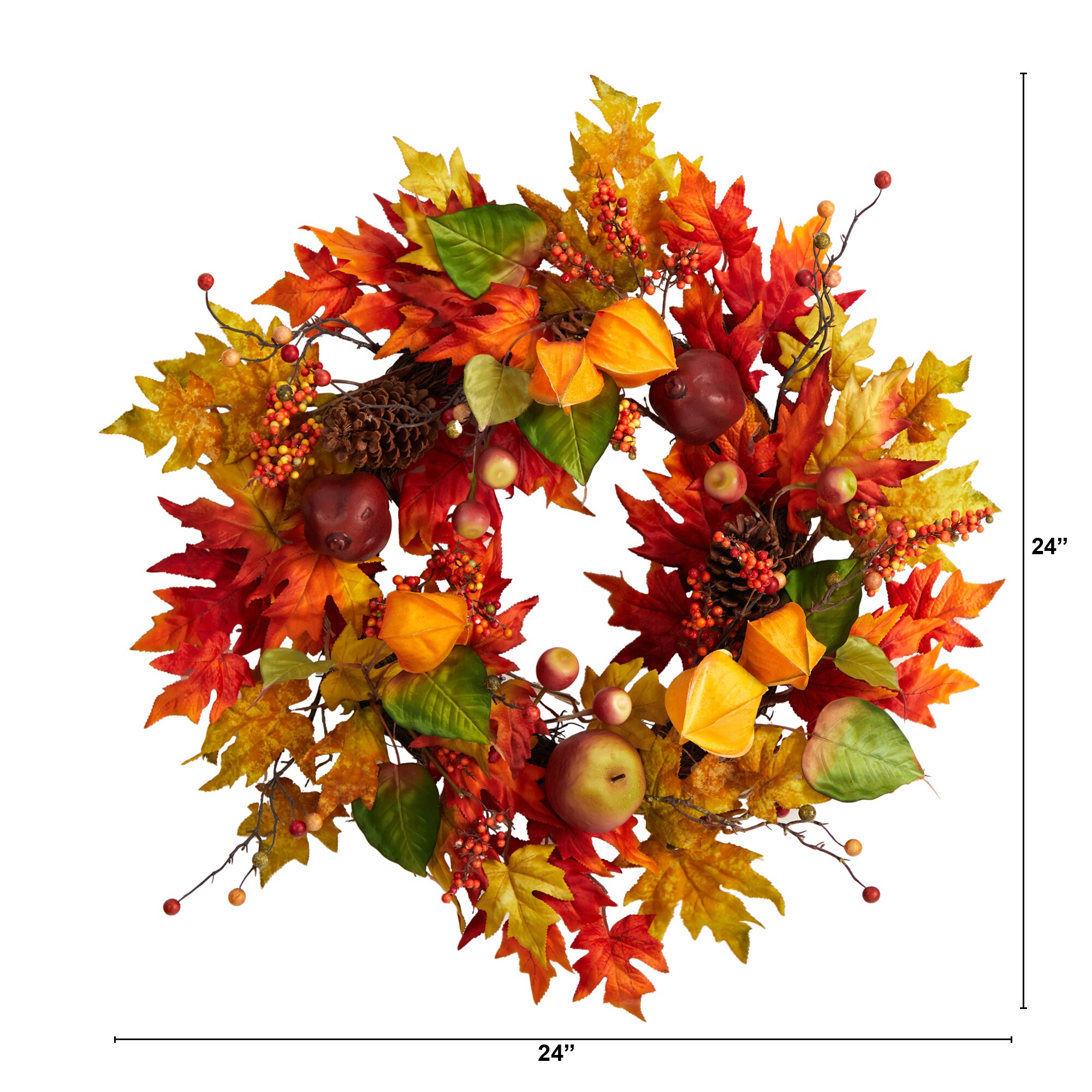 Nearly Natural W1232 Artificial-Thanksgiving-Wreaths - View #3