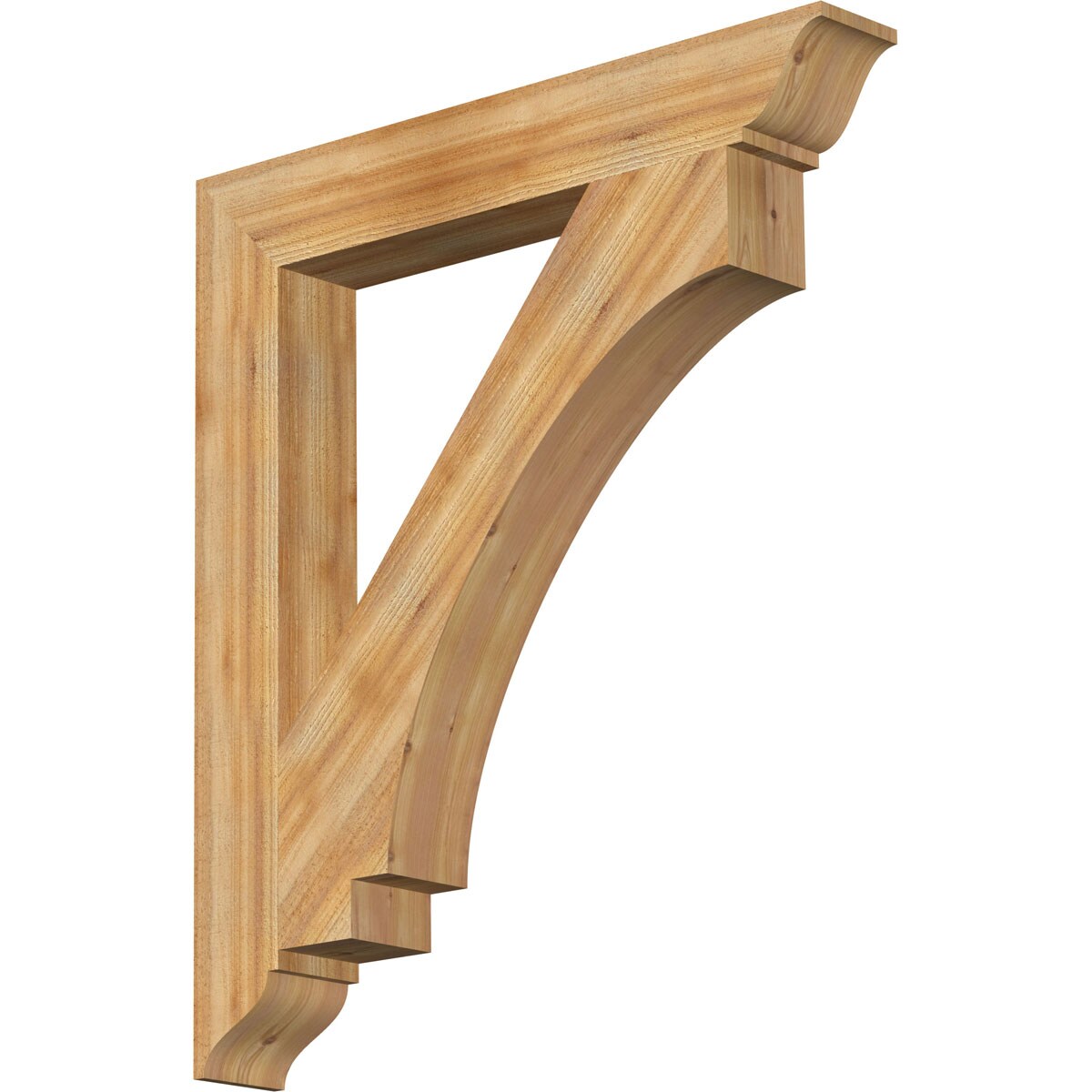 Ekena Millwork BKT06X42X48IMP01RWR Imperial traditional rough sawn 6-in x 42-in x 48-in Western red cedar Brown Wood Standard bracket