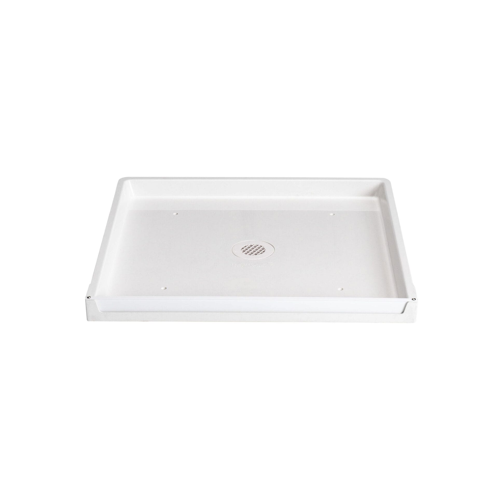 Mustee - Fiberglass Center Drain Water Heater Pan in White