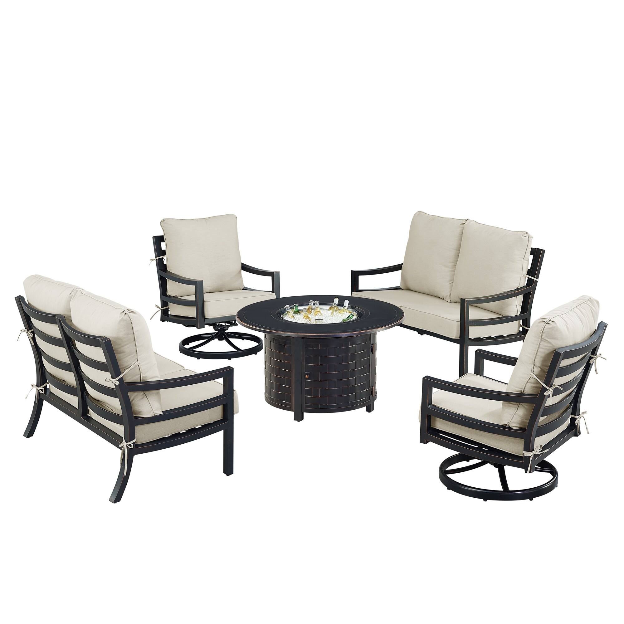 Oakland Living HUDSON2LS2CHRICOLGCU Patio-Conversation-Sets - View #4
