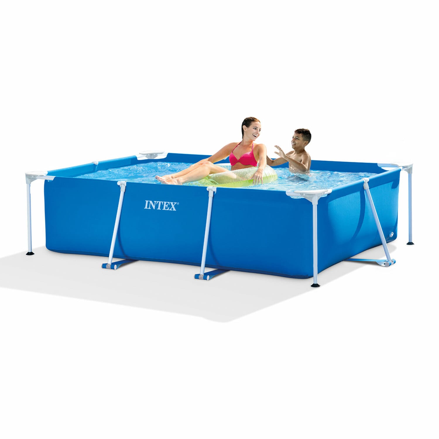 Intex 7.2-ft x 4.9-ft x 23-in Metal Frame Rectangle Above-Ground Pool 95149  at Lowes.com