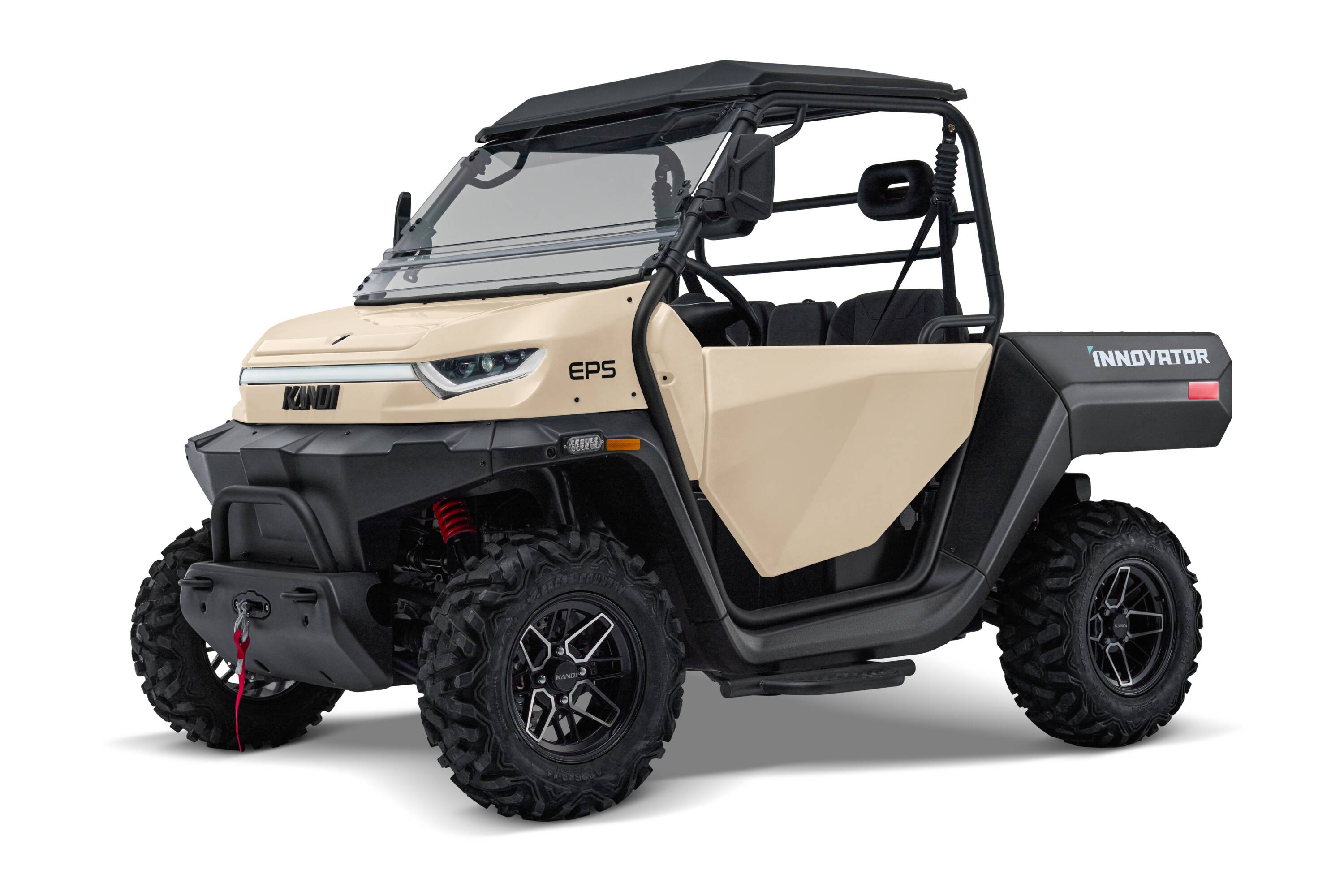 KANDI LOWIVE10K-D Innovator 2 Seat Electric Utv with Lithium Battery and Tilting Cargo Bed- Desert