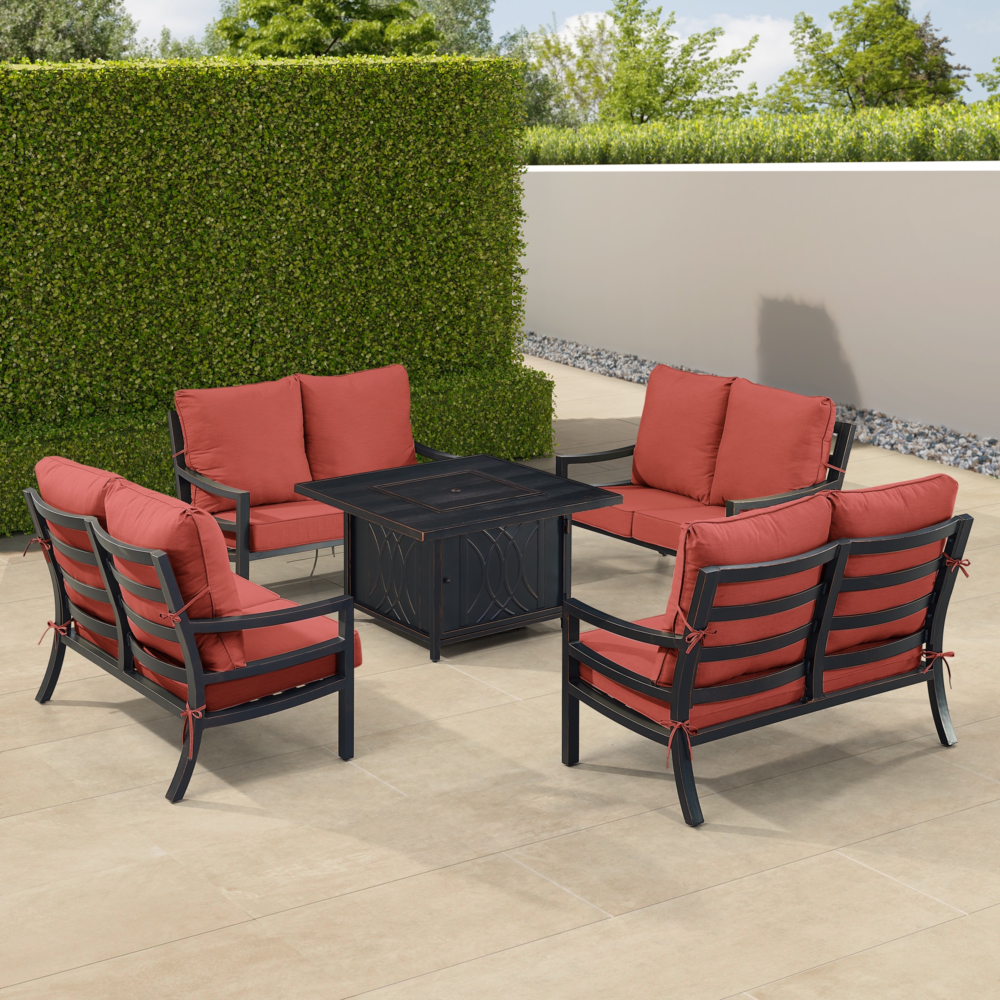 Oakland Living HUDSON4LSCAVERDCU Patio-Conversation-Sets - View #3