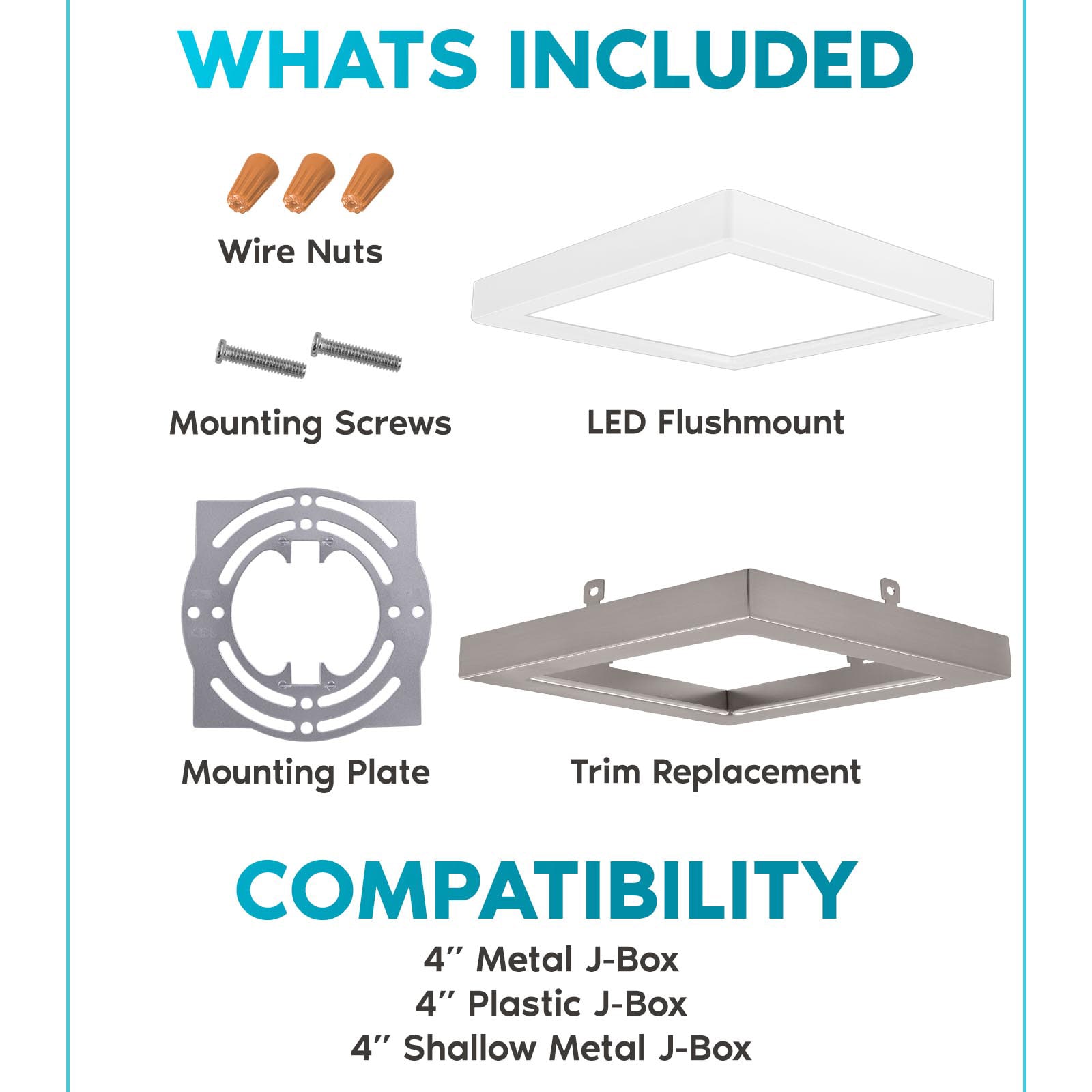 Luxrite LR23591 LR23679-4PK flushmounts - View #3