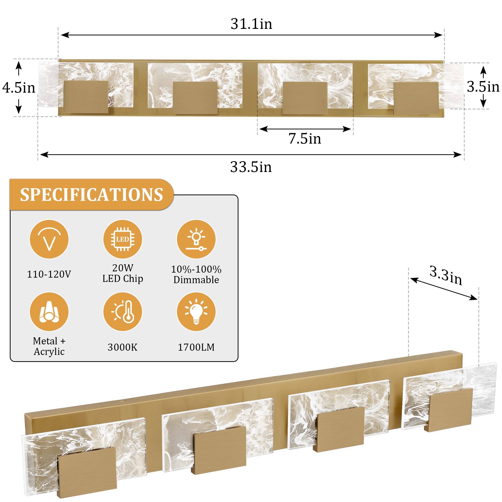 KAISITE 8099WL-04GD-US b089995 - View #2