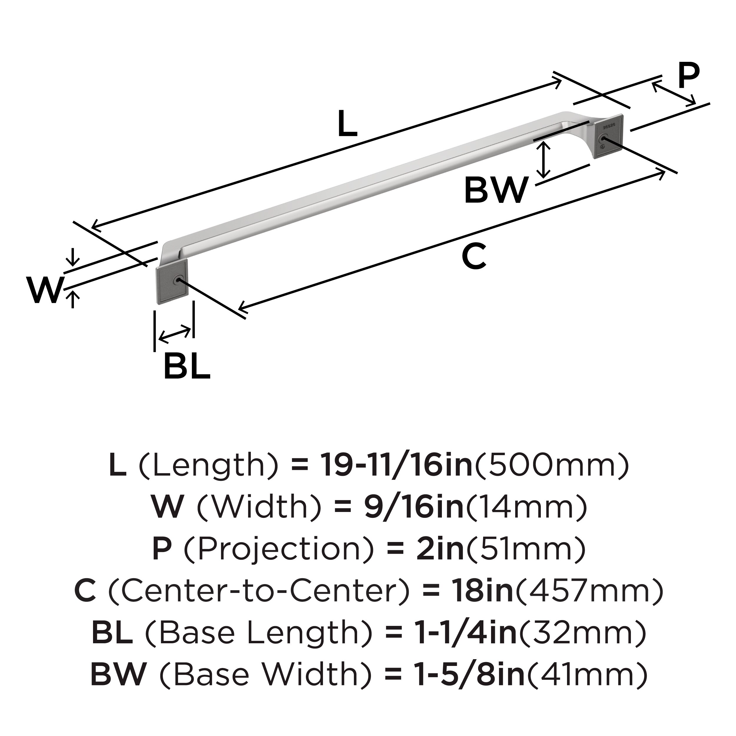Amerock BP3692626 Cabinet-Pulls - View #3