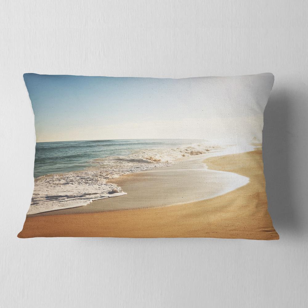 Designart CU10434-12-20 12-in x 20-in Blue Indoor Decorative Pillow