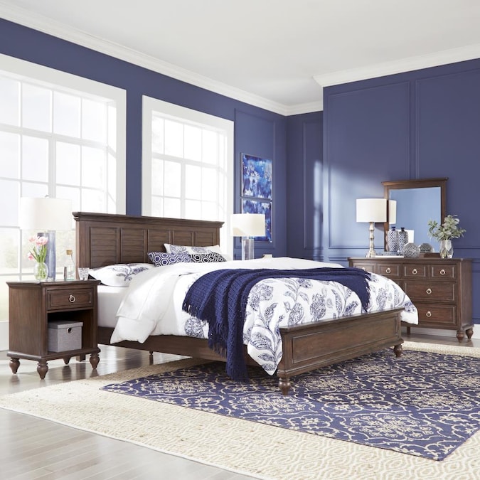 Home Styles Southport Dark Aged Oak, Oak Bedroom Sets King Size Beds
