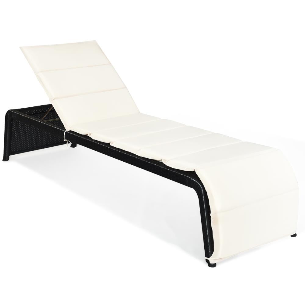 Goplus Costway Casual Black Chaise Lounge in the Chaise Lounges