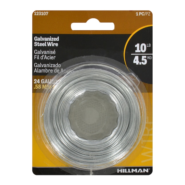 Hillman 10lb 24 Gauge Galvanized Steel Wire 250 Ft in the Picture Hangers  department at