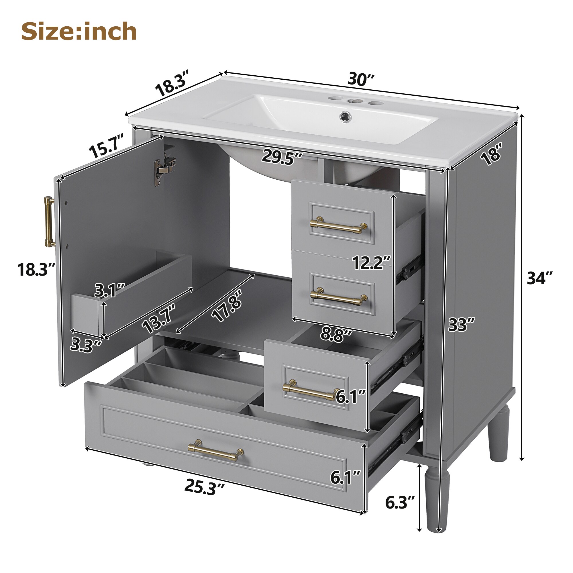 LOVMOR SF-WO-N729P184479E Bath-Vanity-Combo - View #7