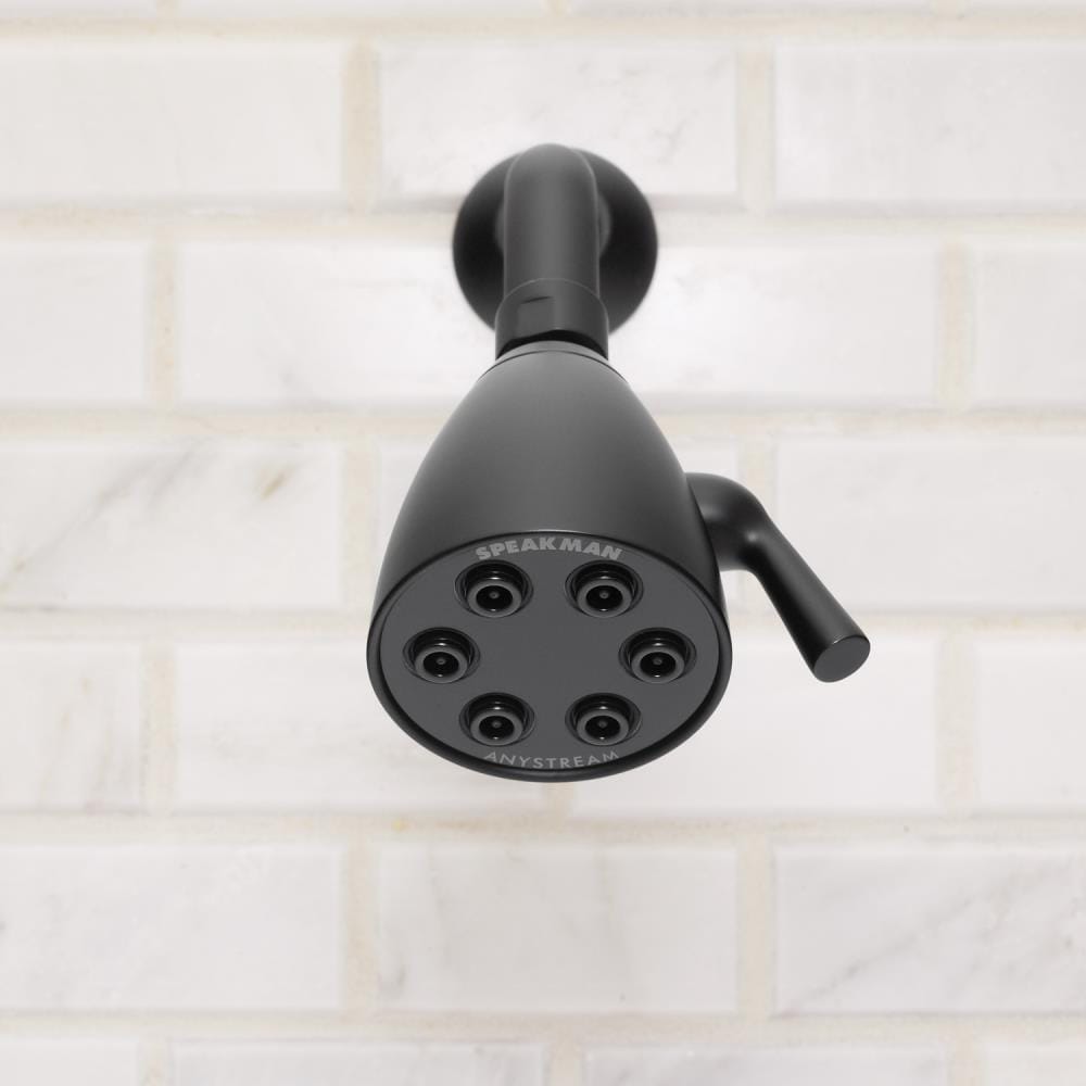 Matte Black Brass Adjustable High Pressure Shower Head