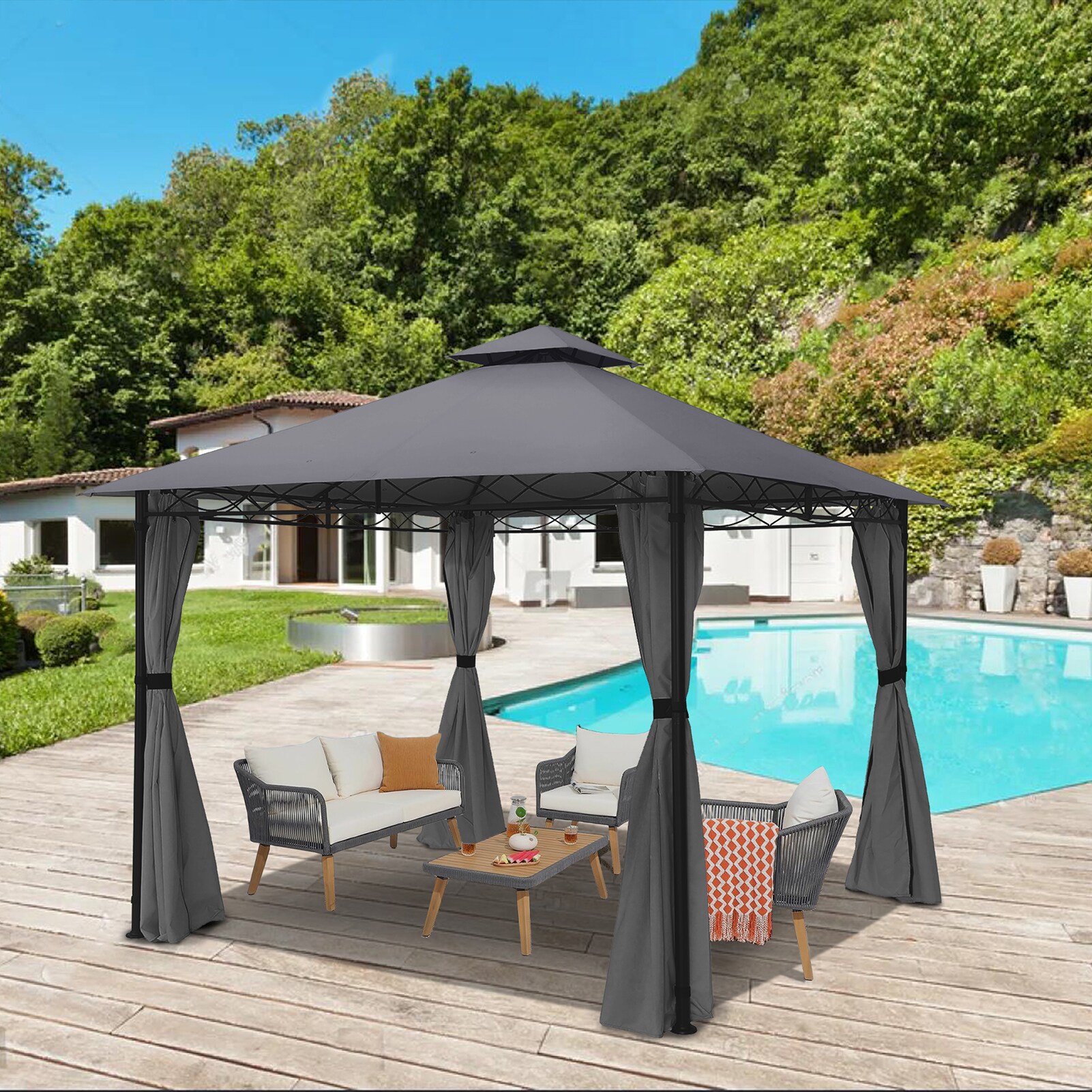 StarEcho SEVC24-KT-T001-G Wood-Resin-Gazebos - View #3