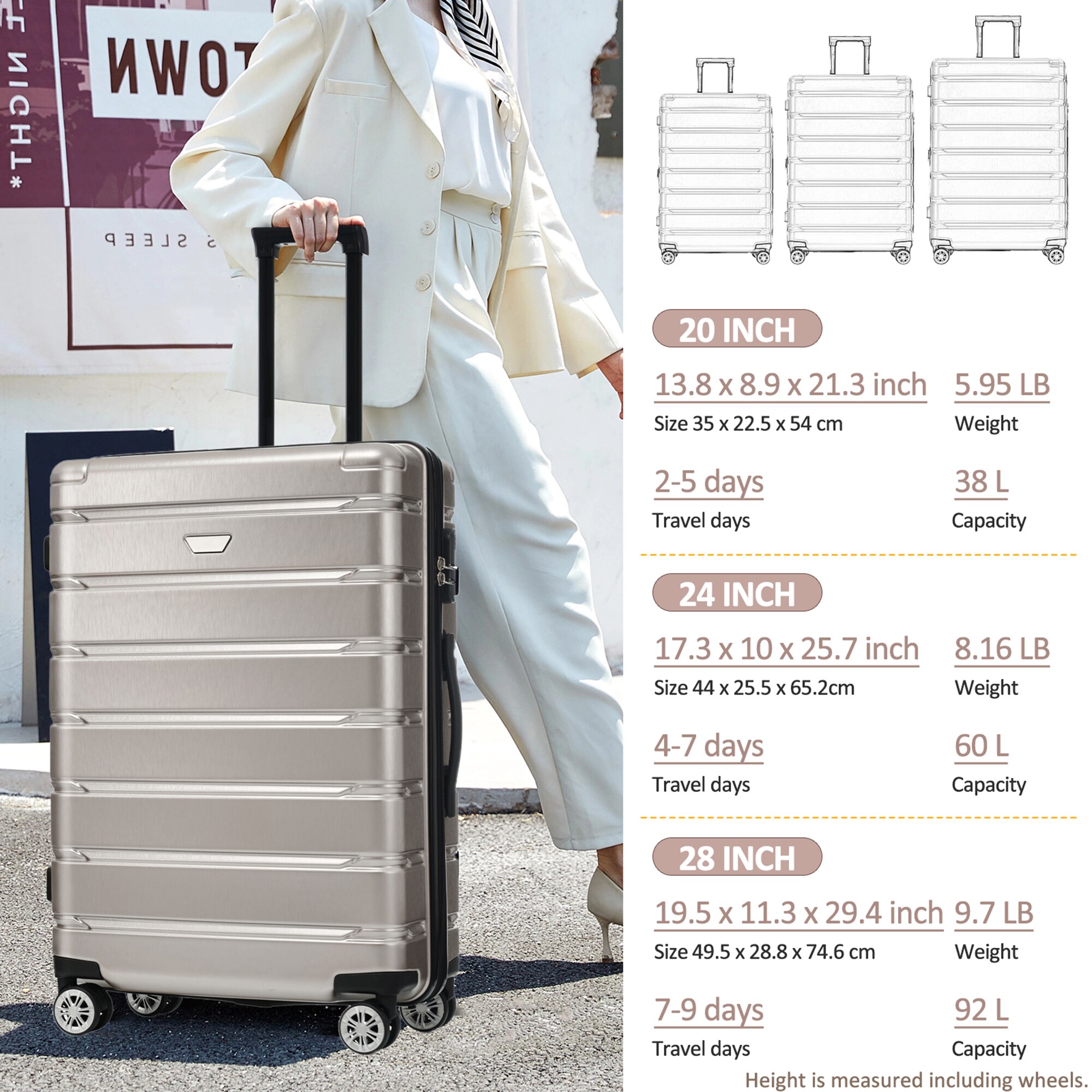 SINOFURN SYD9300001RD Luggage-And-Luggage-Sets - View #10