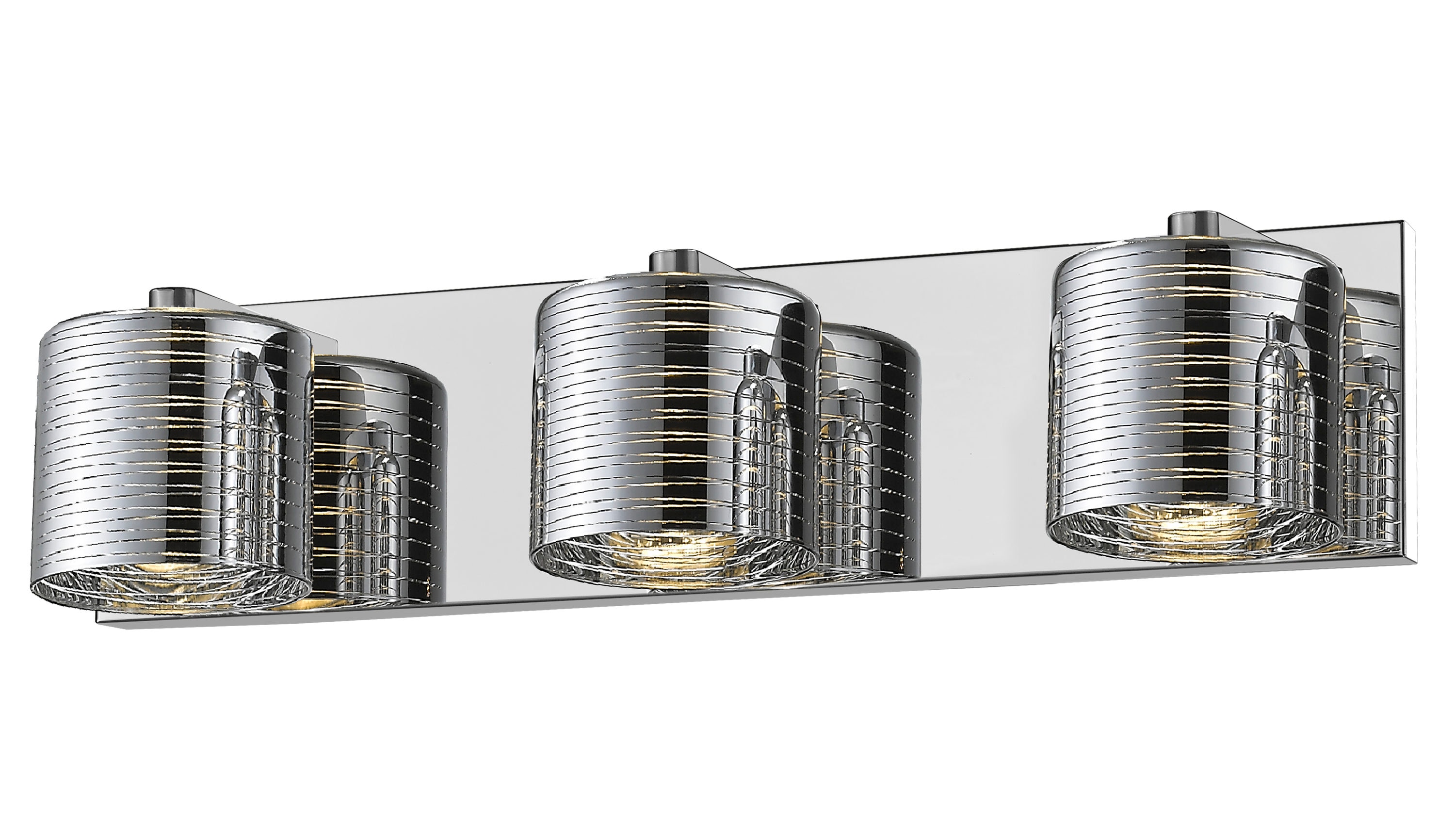 Z-Lite 911-3V-LED Sempter 20.5-in 3 -Light Polished Chrome Modern/contemporary Vanity light