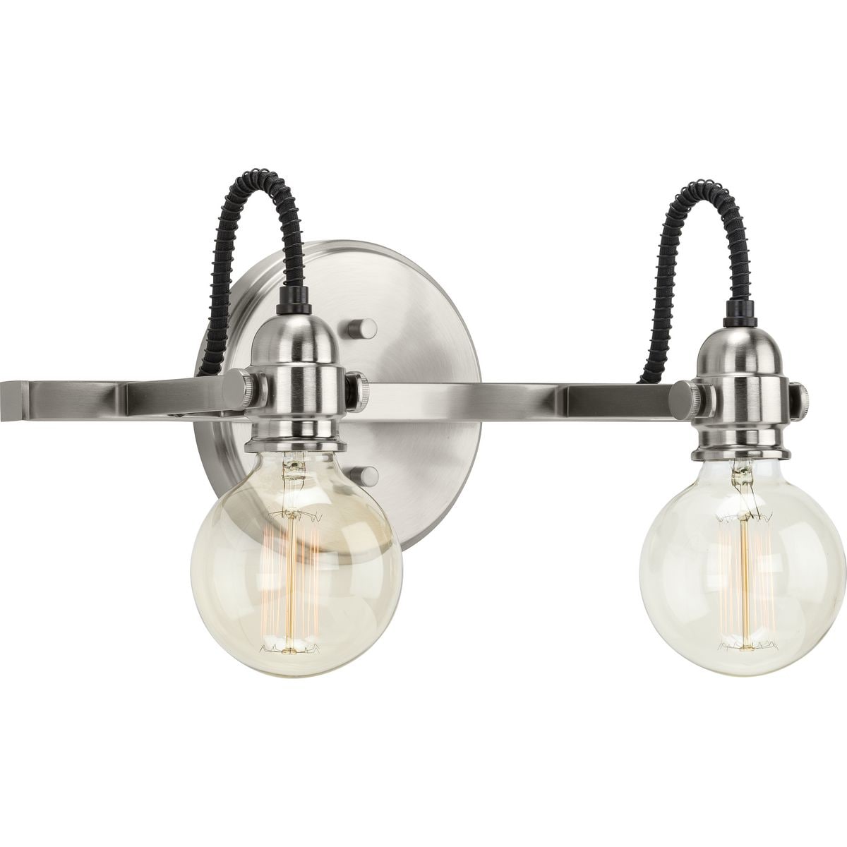 Progress Lighting P300190-009 Axle 16-in 2 -Light Brushed Nickel Farmhouse Vanity light