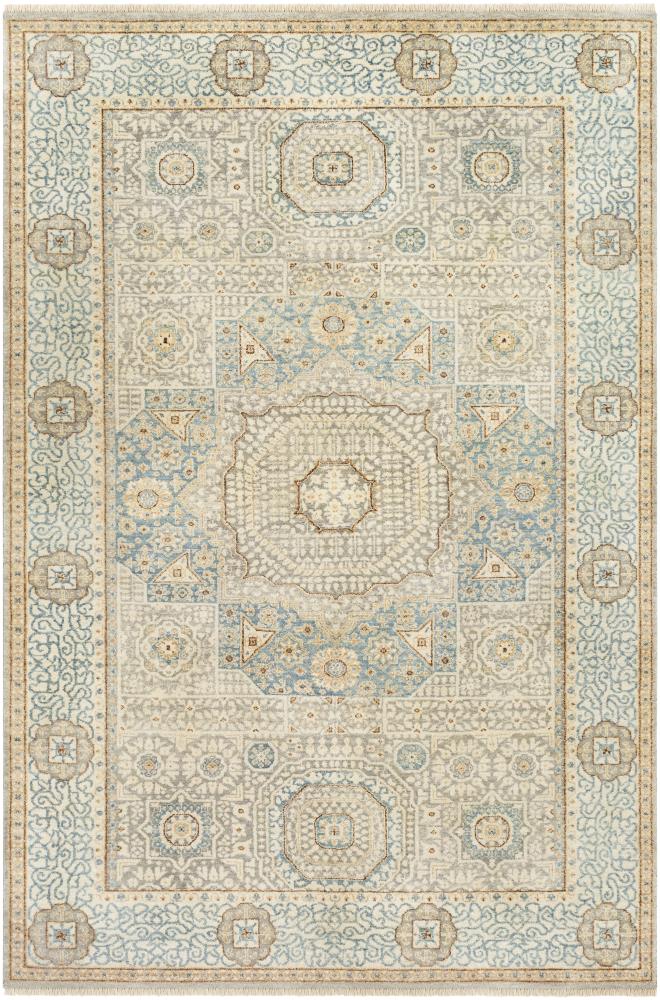 Surya CMB8014-913 Cambridge 9 X 13 (ft) Wool Aqua Medallion Oriental Area Rug