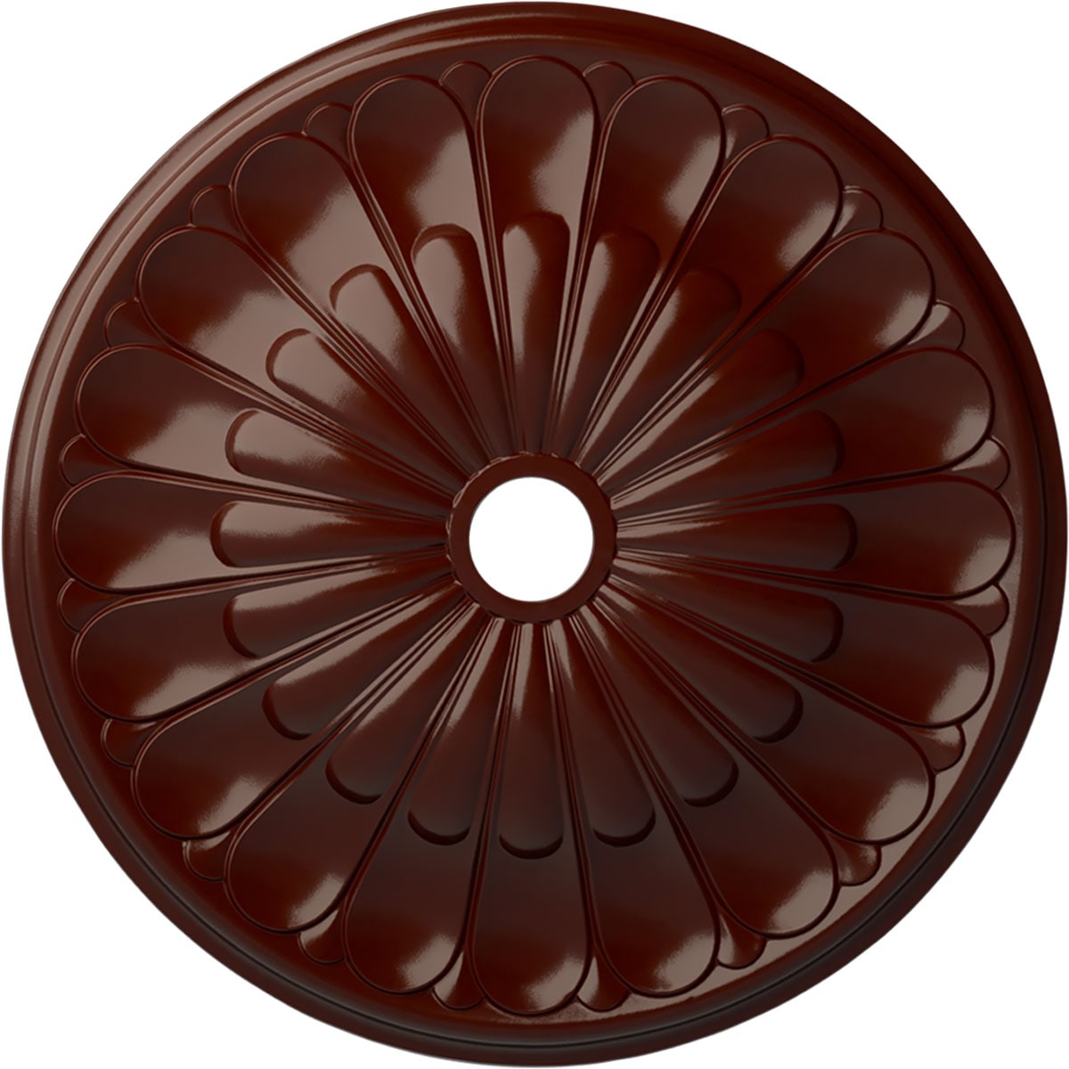 Ekena Millwork CM31GOBMF Gorleen 31.625-in W x 31.625-in L Painted Brushed Mahogany Polyurethane Split Ceiling Medallion