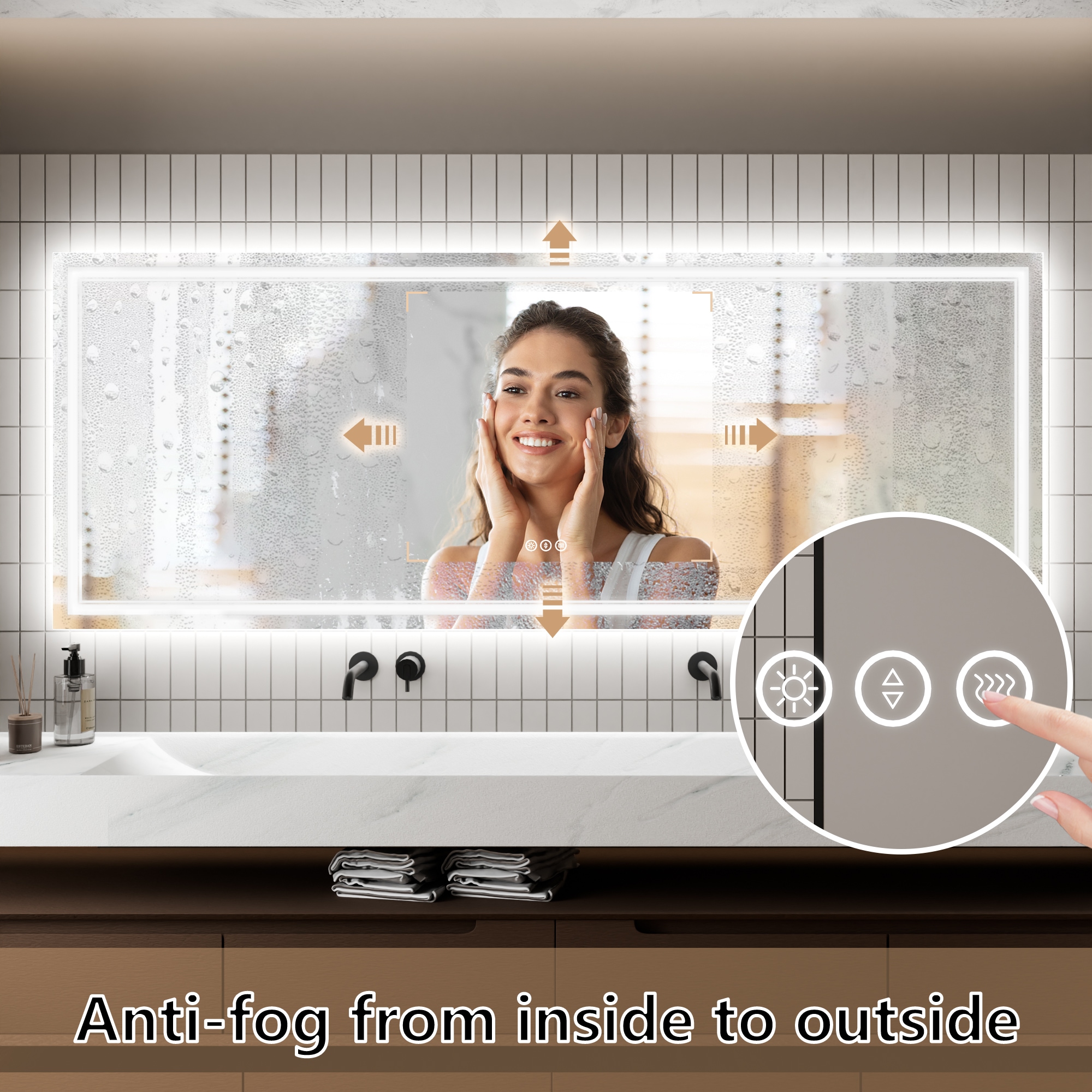 Forclover JTFHS-3284 Framed-Bath-Mirrors - View #7