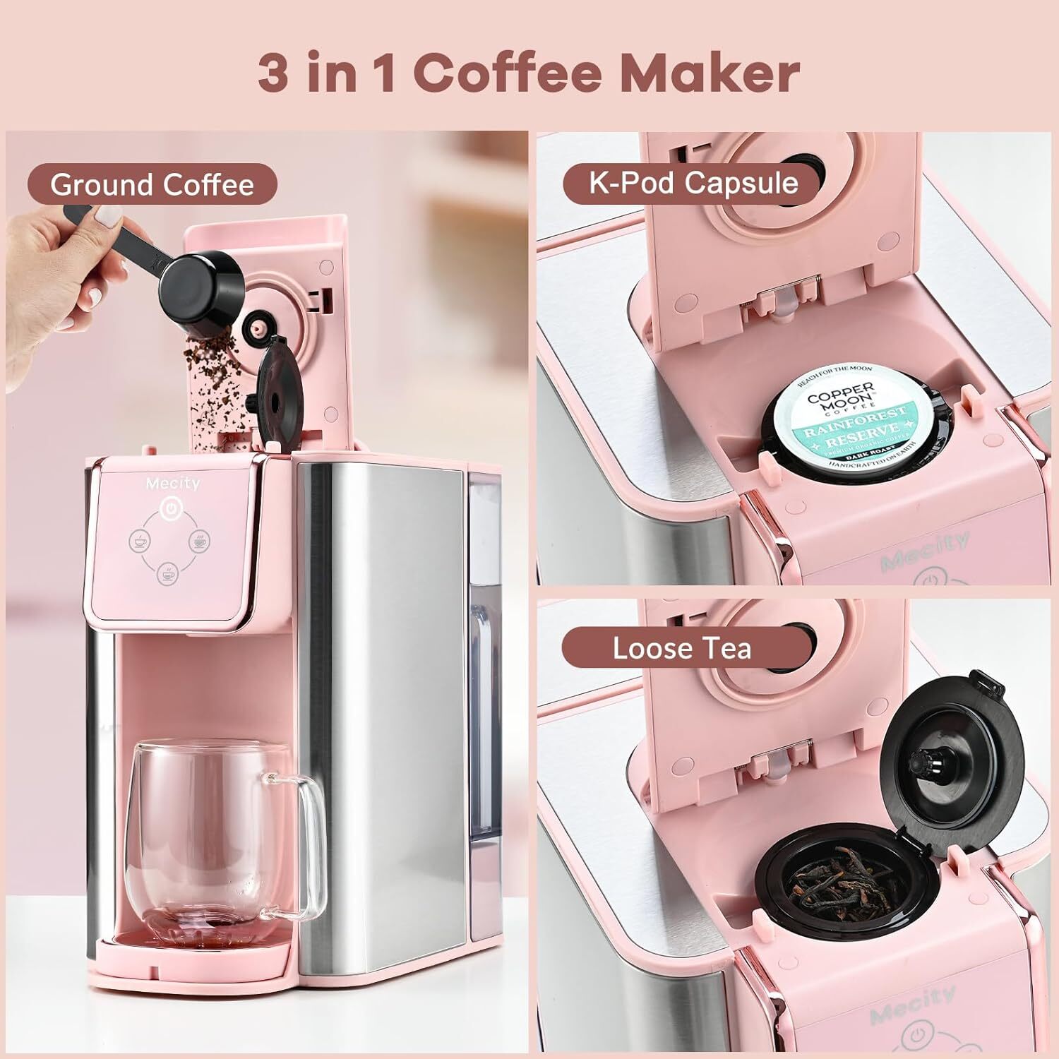 Mecity KC101-PINK Coffee-Makers - View #3