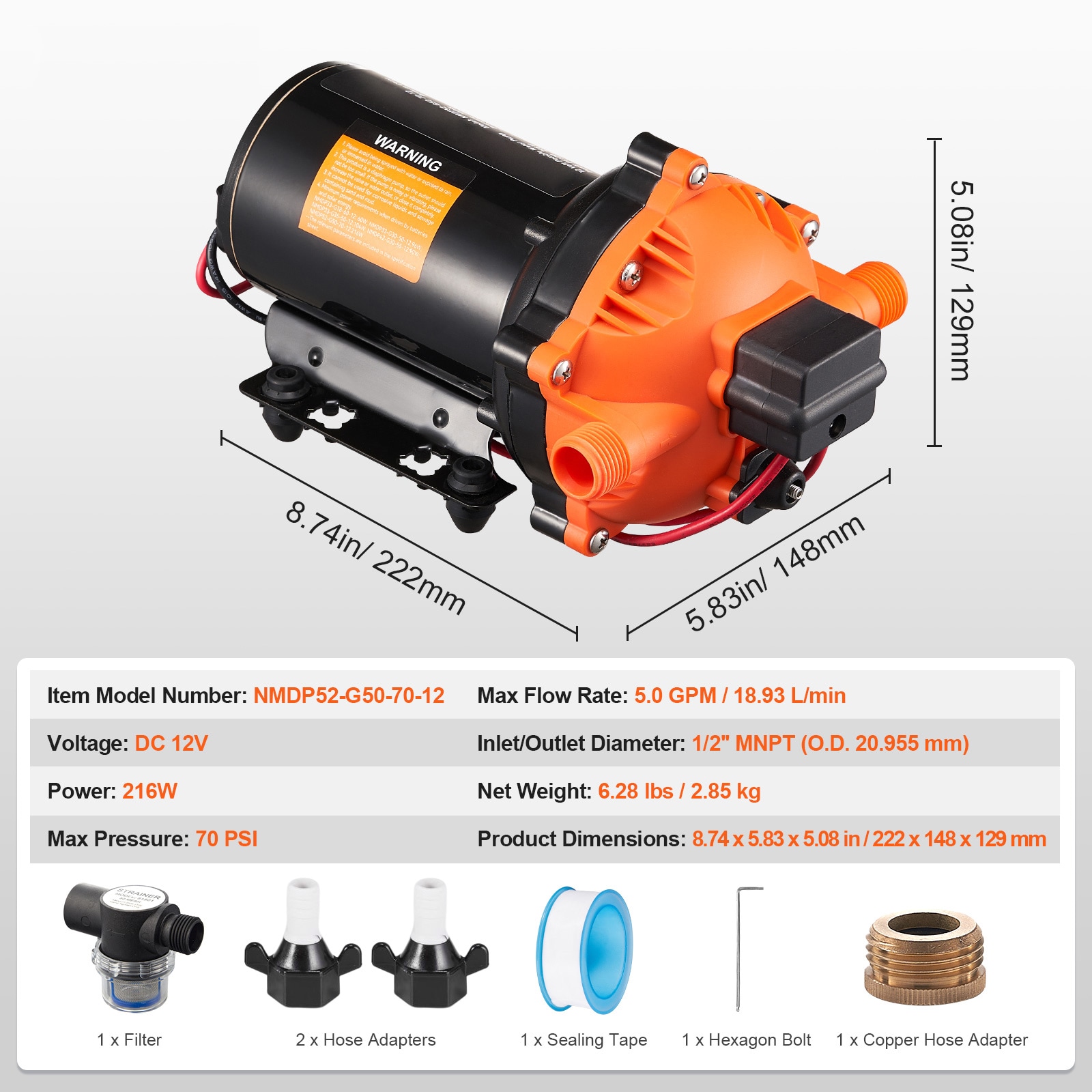 VEVOR SC12VYYSB5Q506437V9 Pw-Pump-And-Kits - View #7