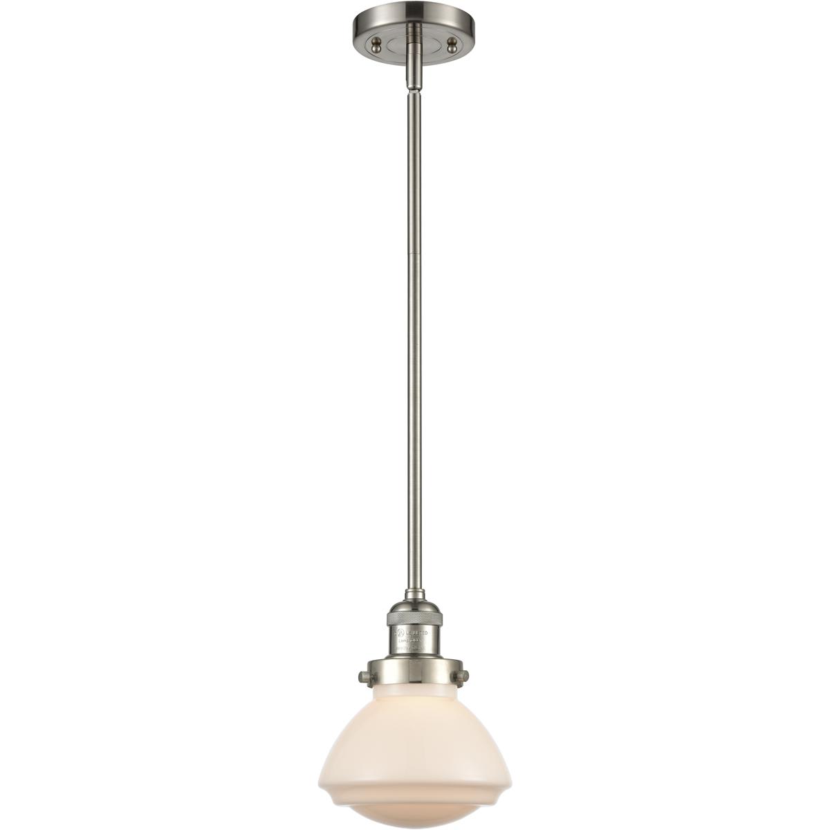Innovations Lighting 1768597 201S-SN-G321-LED Franklin Restoration Olean Mini Pendant