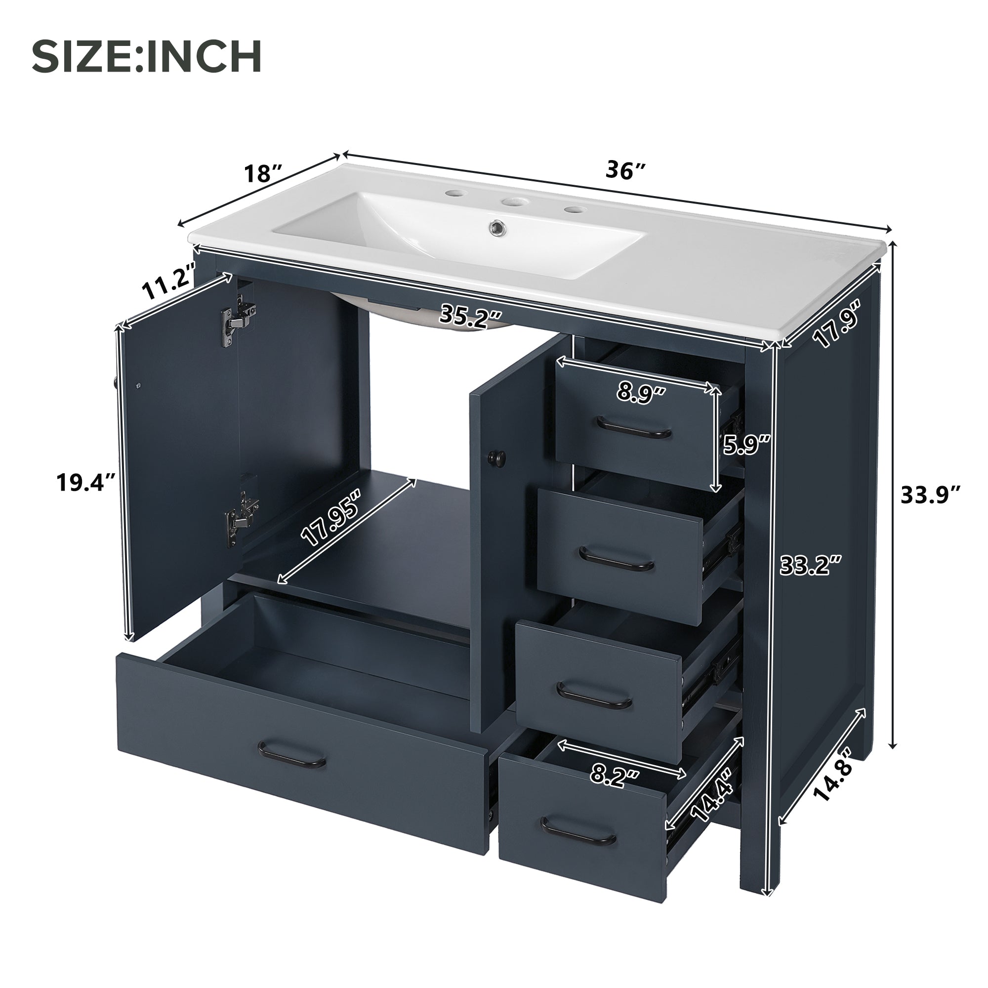 Boyel Living BL-VY-3735C Bath-Vanity-Combo - View #2