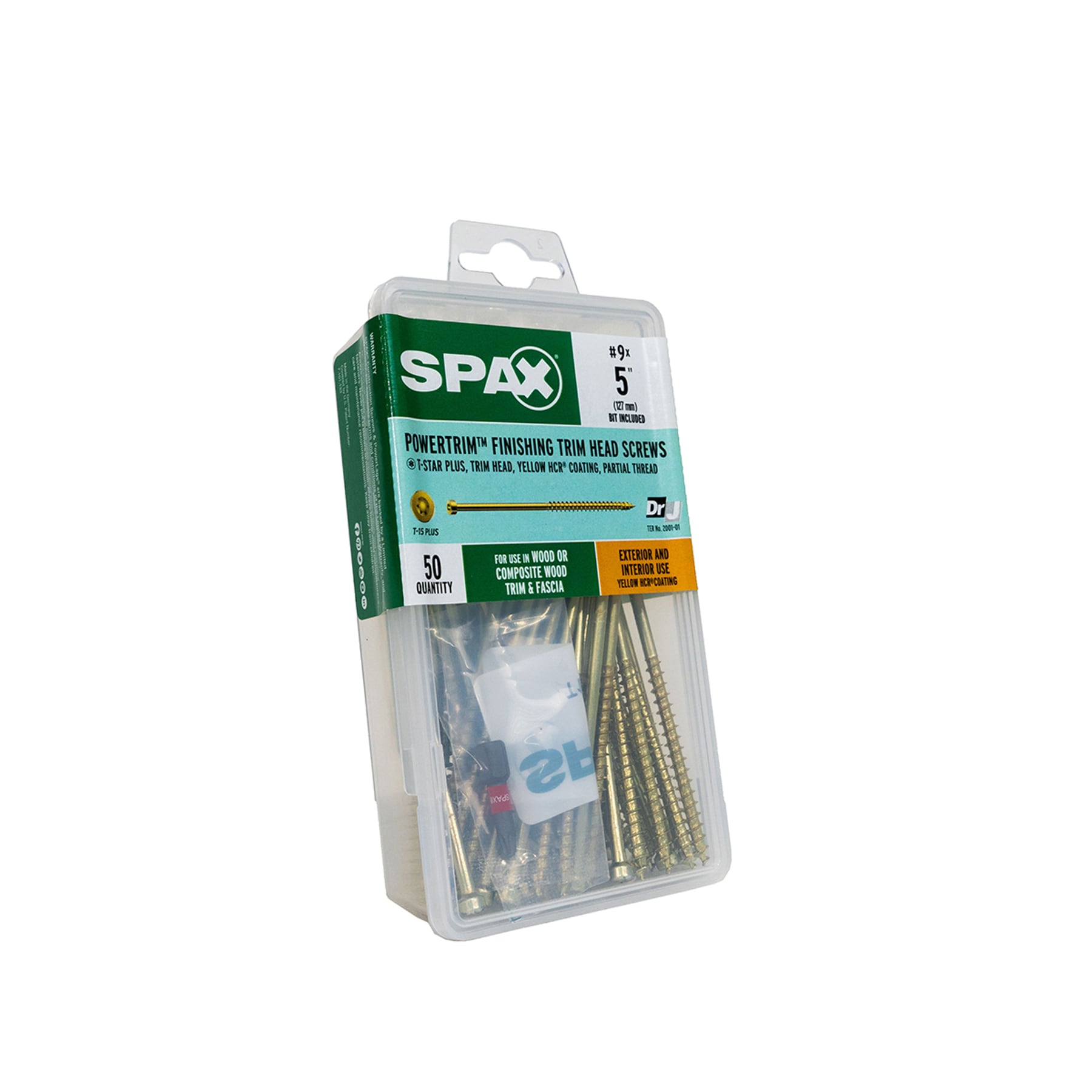 SPAX PowerTrim #9 x 5-in Double-barrier Exterior Trim screws ( 50 -Per Box )