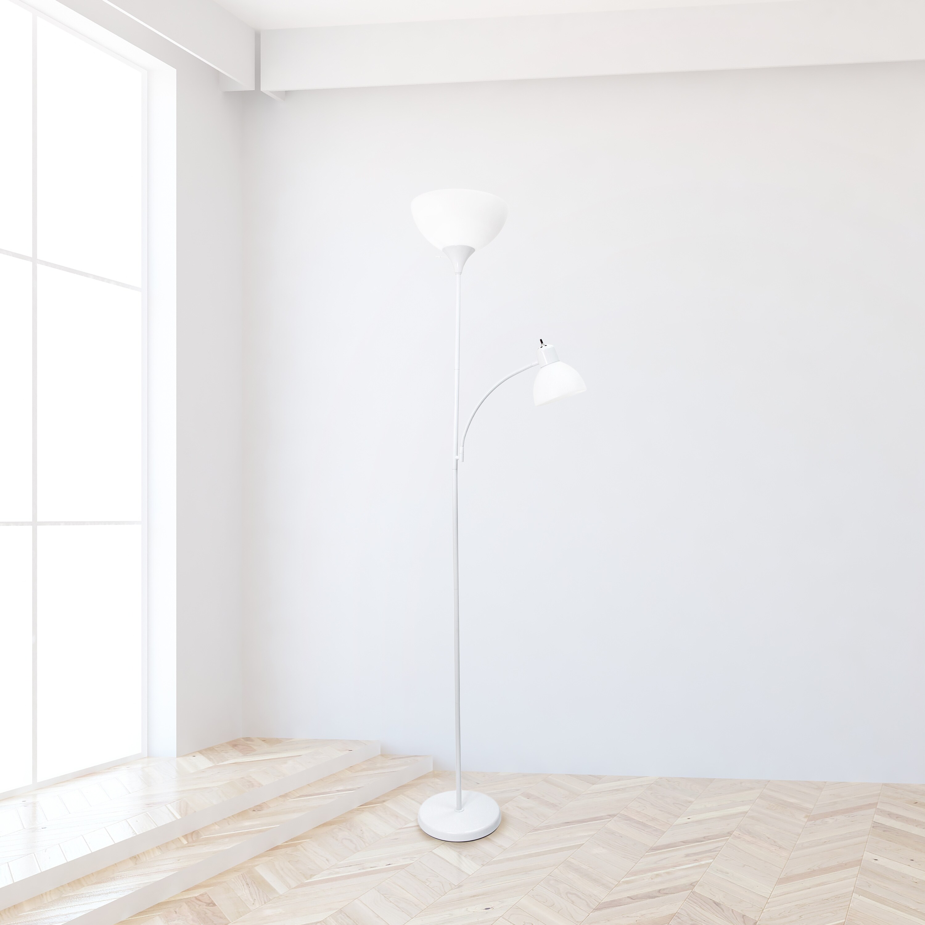 Simple Designs LF2000-WHT-LB floorlamps - View #2