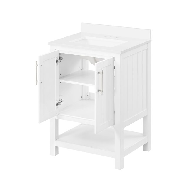 Style Selections Mercer 24-in White Undermount Single Sink Bathroom ...