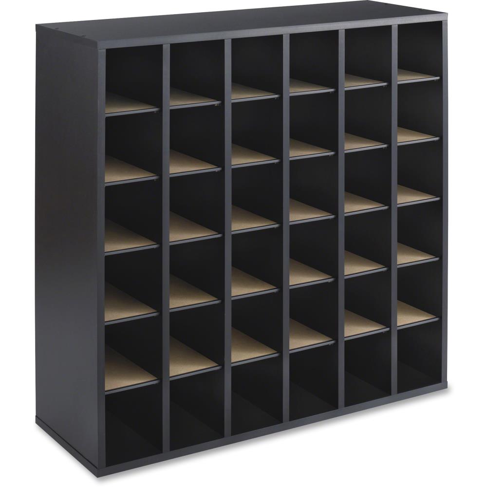 Safco SAF7766BL Black Plastic Mail Sorter