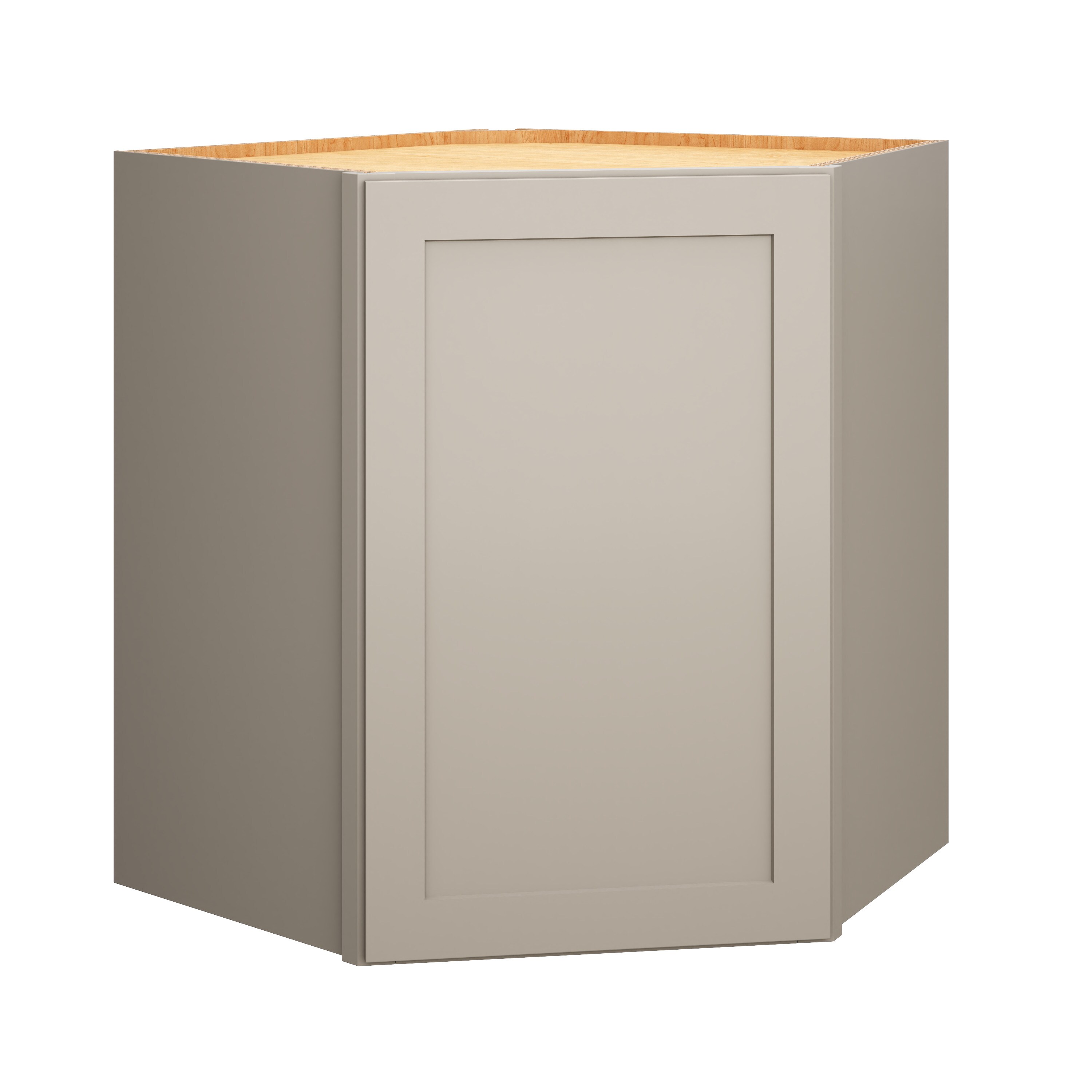 RELIABILT 333 DW302424R Pinnacle 30-in W x 30-in H x 24-in D Gray Diagonal Corner wall Fully assembled Plywood Cabinet (Recessed Panel Slab)