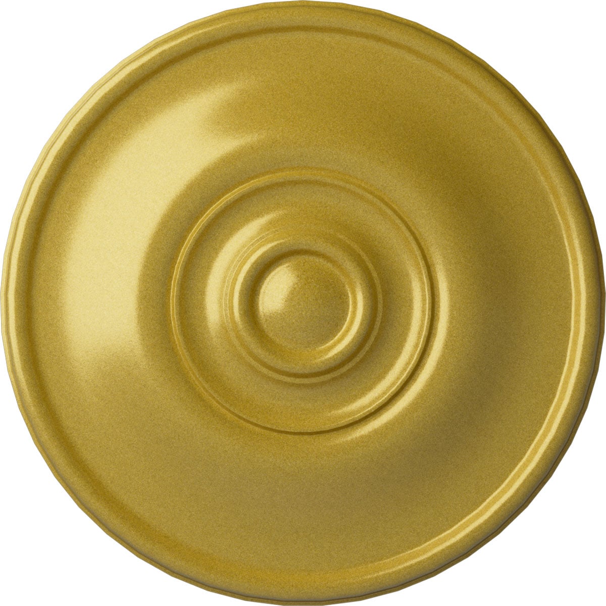 Ekena Millwork CM12JERGS Jefferson 11.75-in W x 11.75-in L Painted Rich Gold Polyurethane Whole Ceiling Medallion